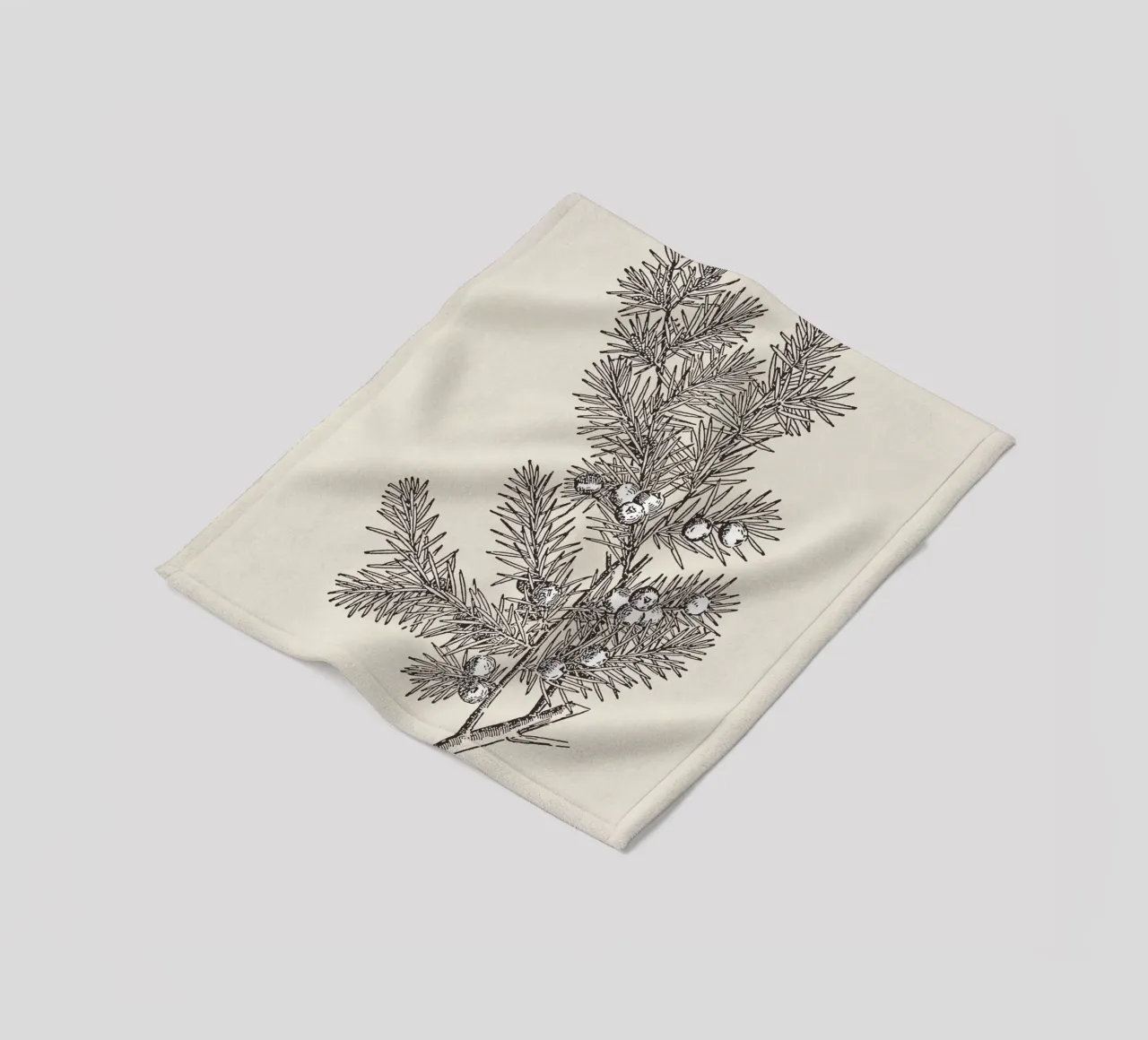 Juniper Branch Sketch no. 2 coperta in pile da apoloprints