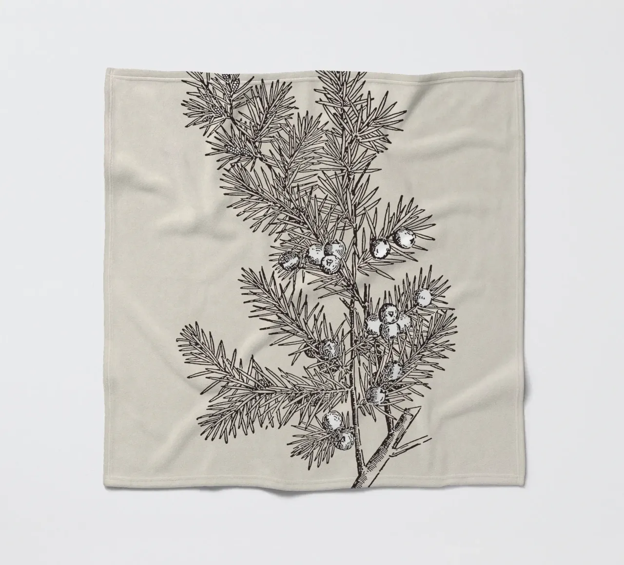 Juniper Branch Sketch no. 2 coperta in pile da apoloprints