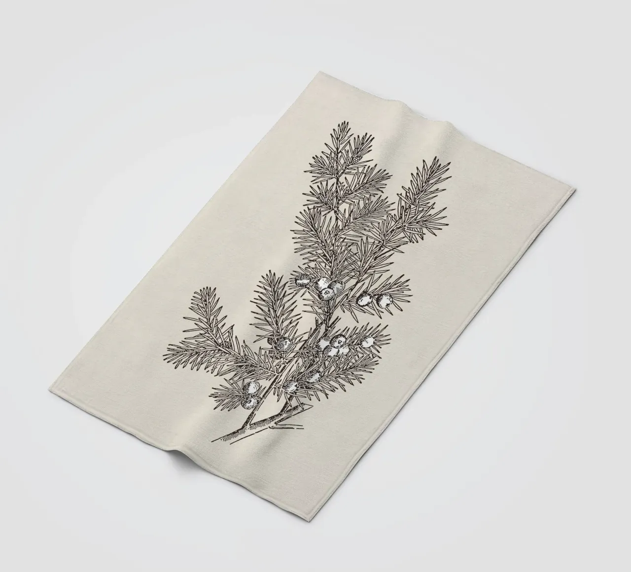 Juniper Branch Sketch no. 2 coperta in pile da apoloprints
