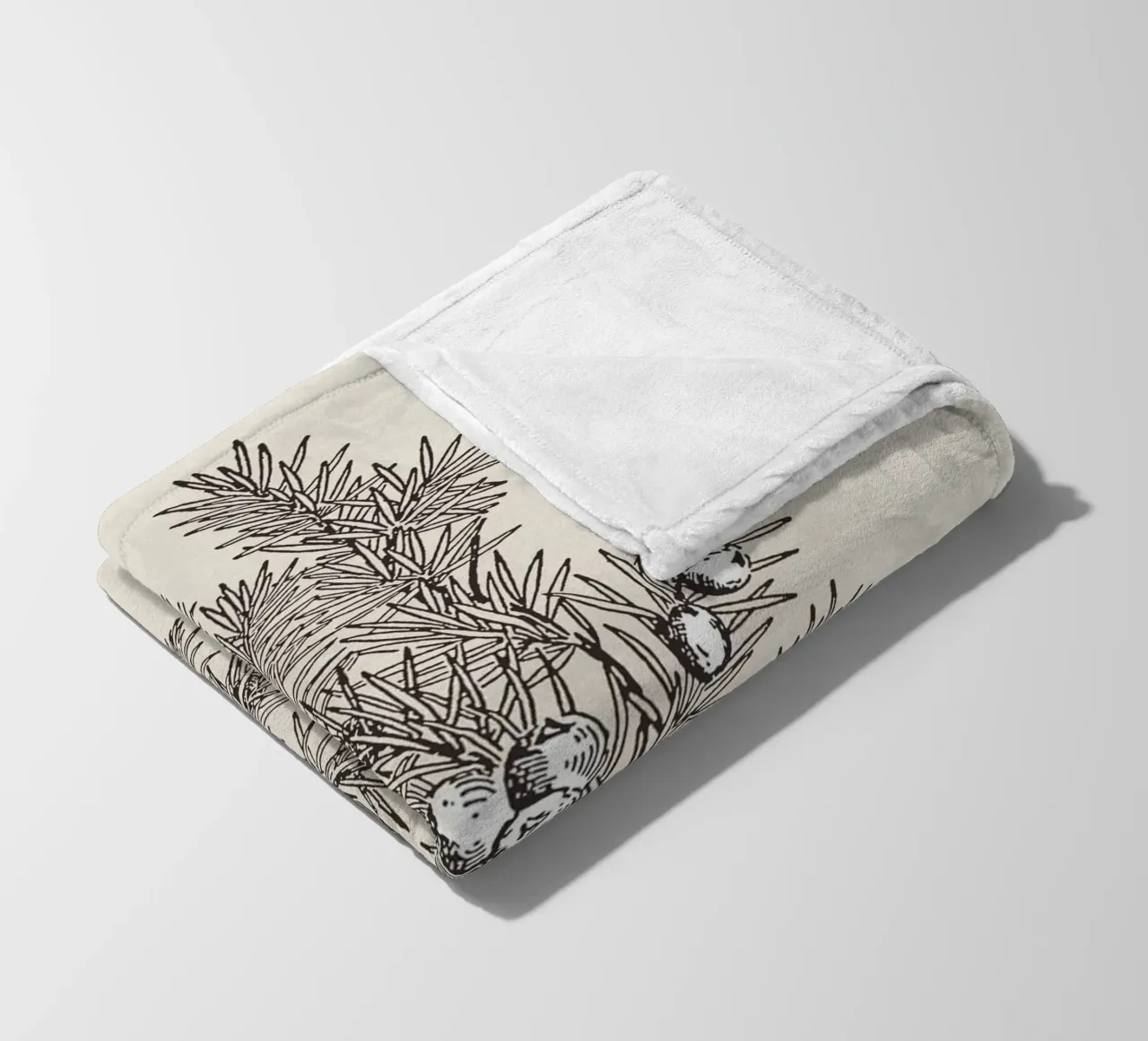 Juniper Branch Sketch no. 2 coperta in pile da apoloprints