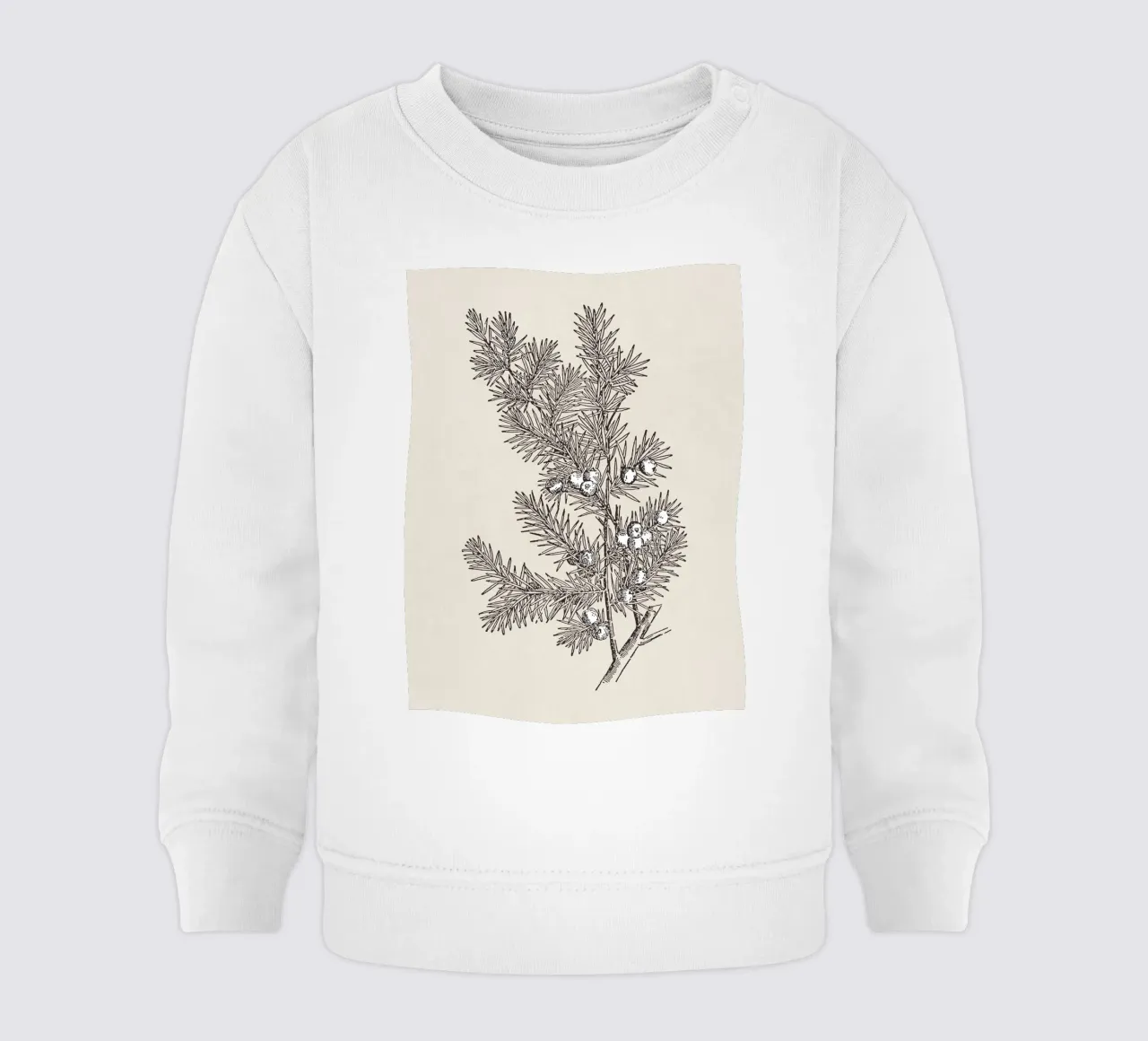 Juniper Branch Sketch no. 2 felpa neonato da apoloprints