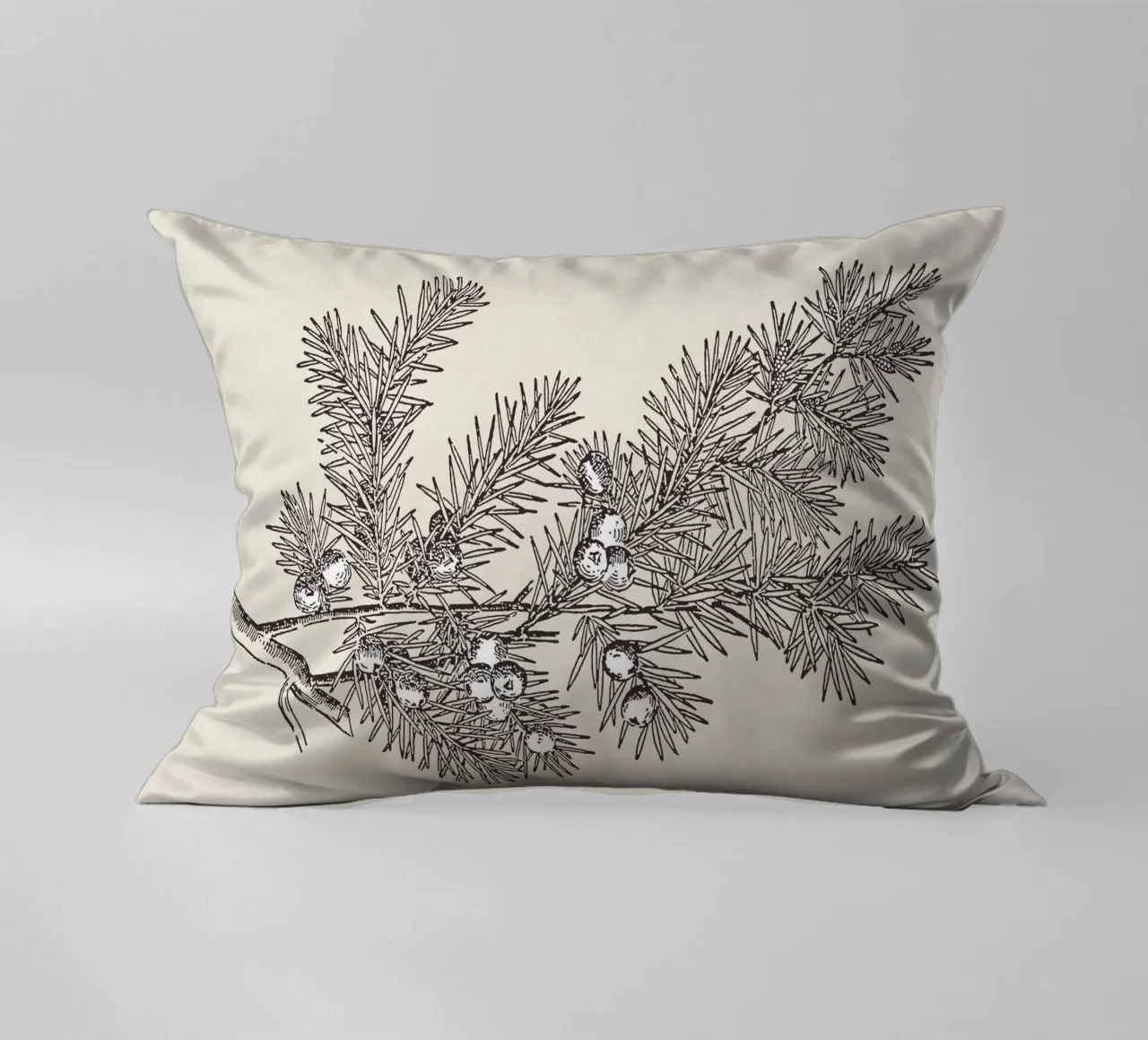 Juniper Branch Sketch no. 2 cuscino da apoloprints