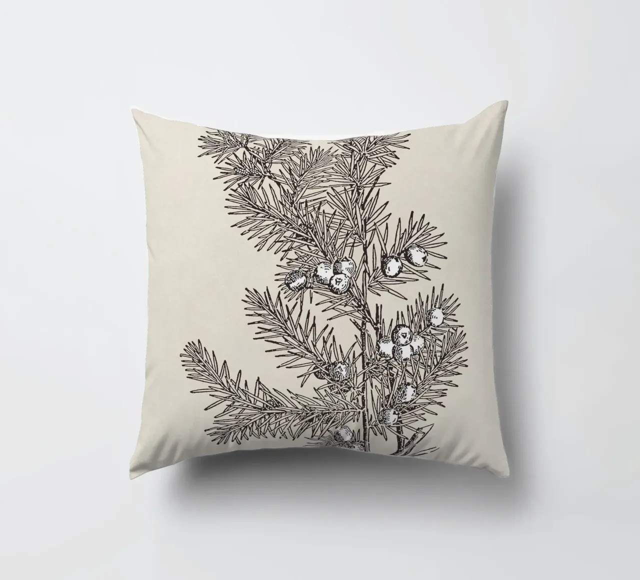 Juniper Branch Sketch no. 2 cuscino da apoloprints