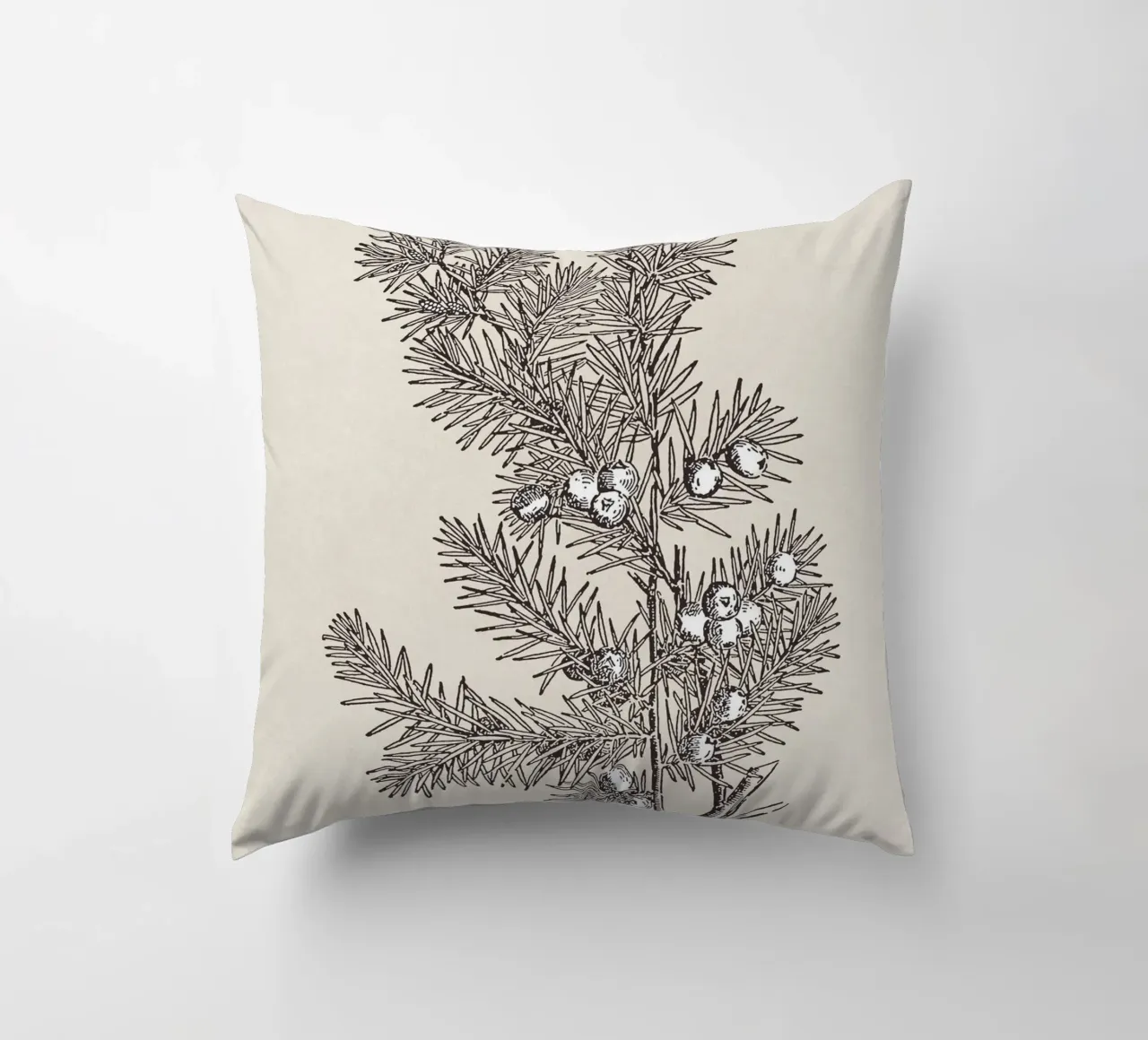 Juniper Branch Sketch no. 2 cuscino da apoloprints