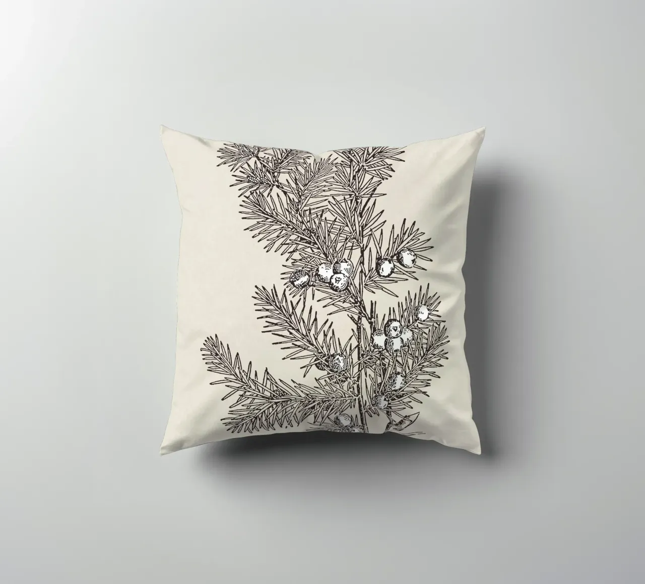 Juniper Branch Sketch no. 2 cuscino da apoloprints