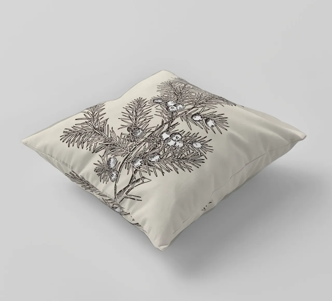 Juniper Branch Sketch no. 2 cuscino da apoloprints