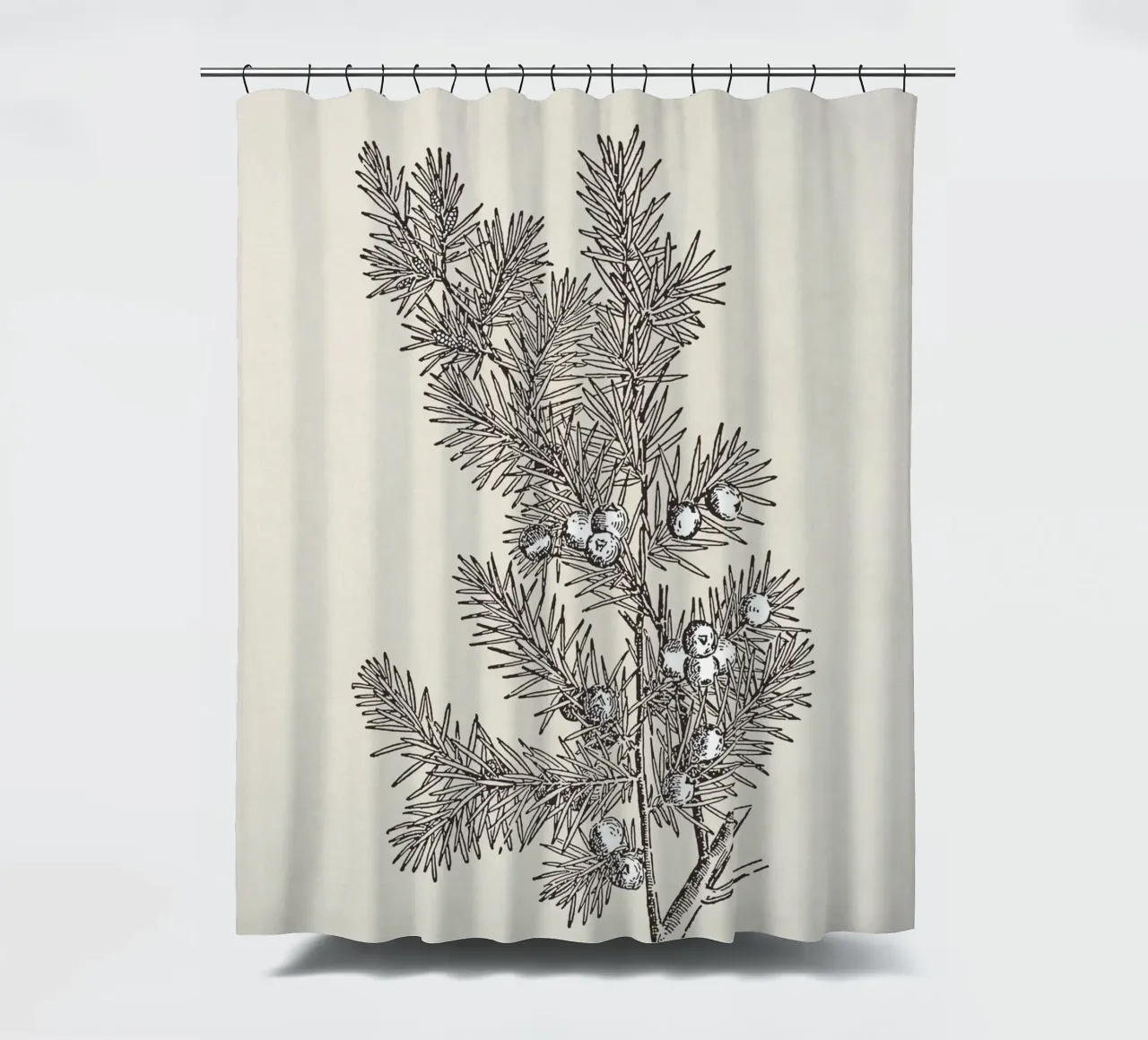 Juniper Branch Sketch no. 2 tenda da doccia da apoloprints