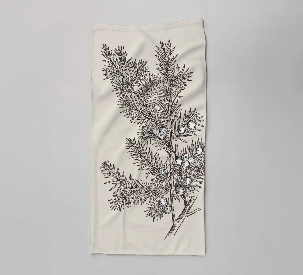 Juniper Branch Sketch no. 2 towel by apoloprints