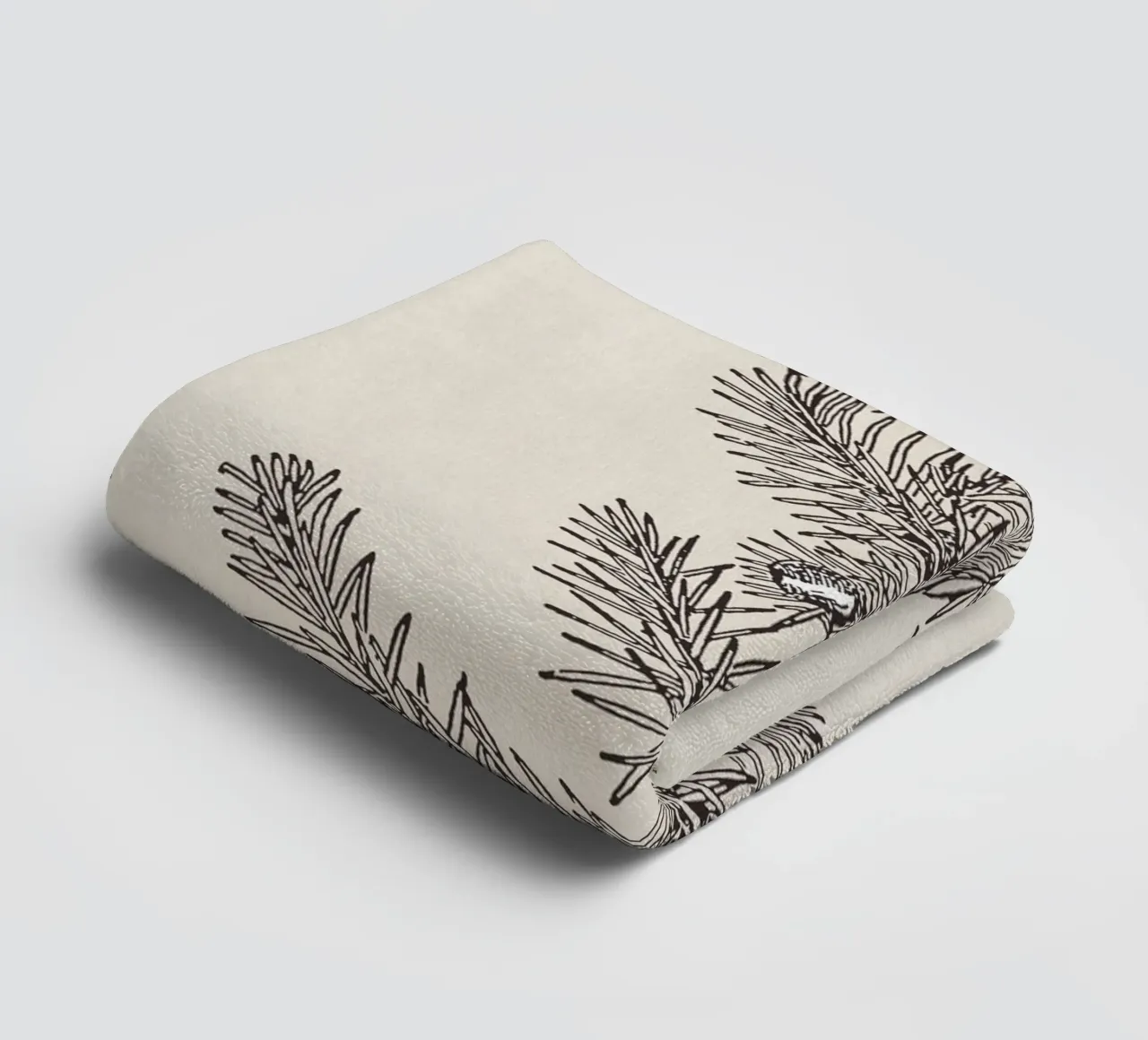 Juniper Branch Sketch no. 2 towel by apoloprints