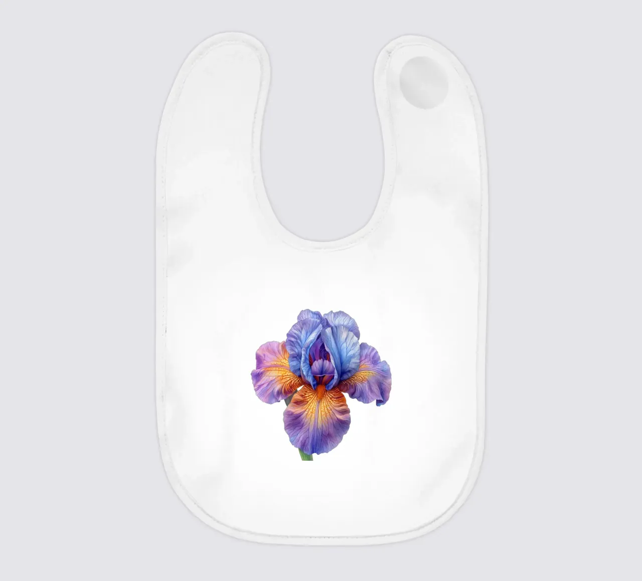 Fiore di iris 3 bavaglino da Bold Blooms