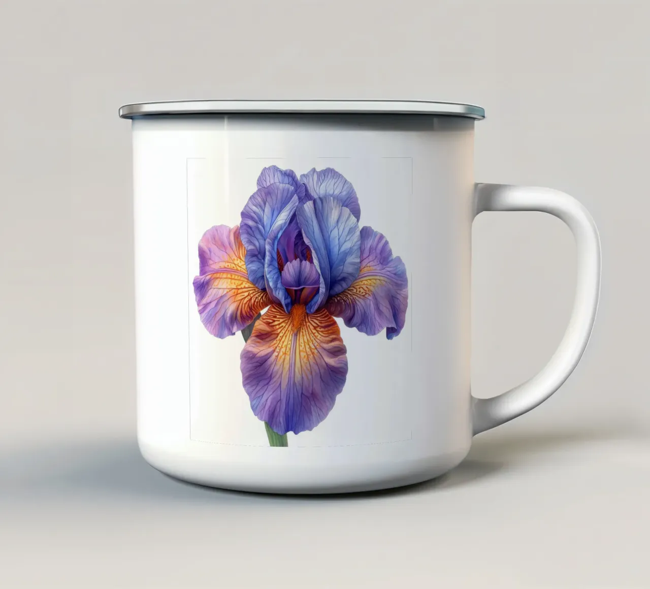 Irisbloem 3 emaille mok van Bold Blooms