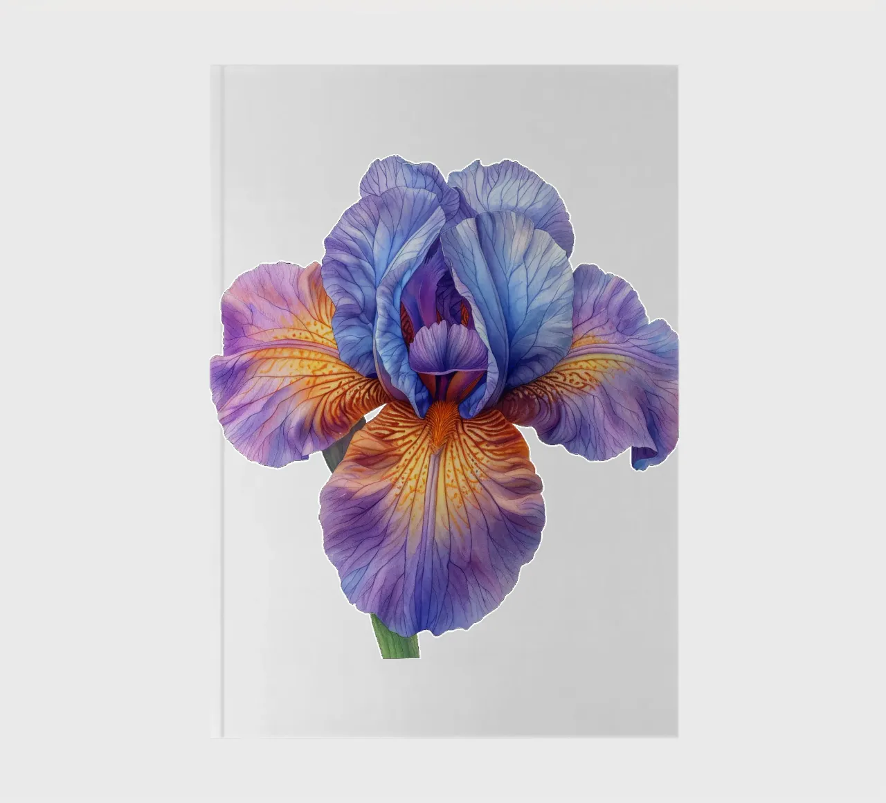 Iris Flower 3 notebook by Bold Blooms