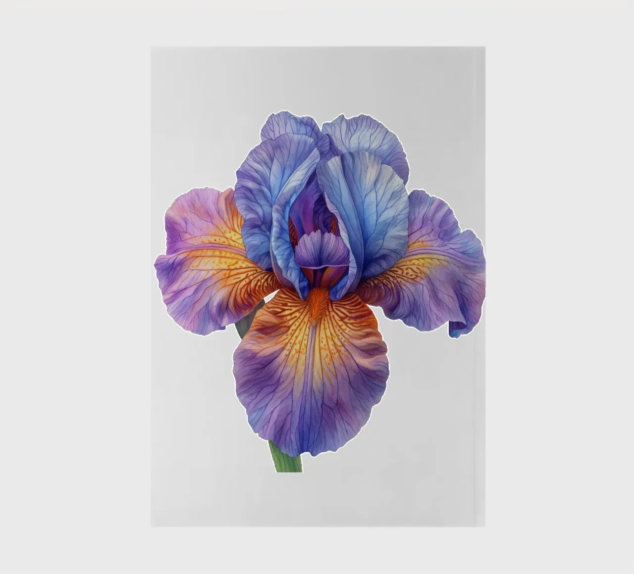 Iris Flower 3 notebook by Bold Blooms