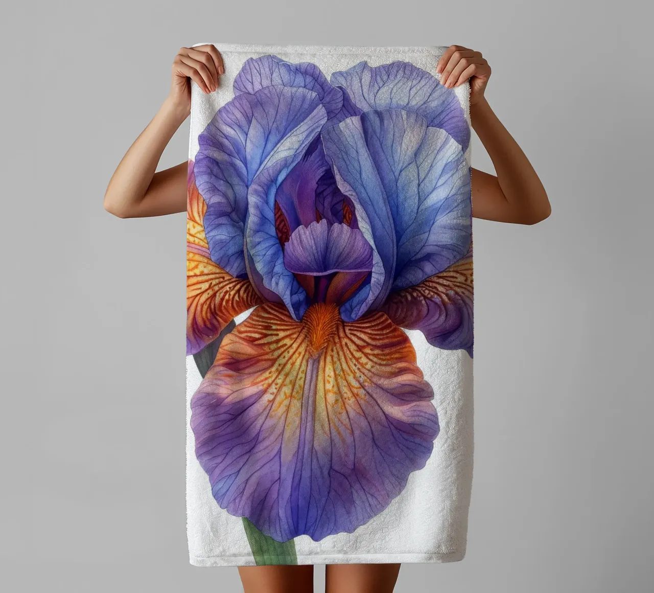 Fiore di iris 3 asciugamano da bagno da Bold Blooms