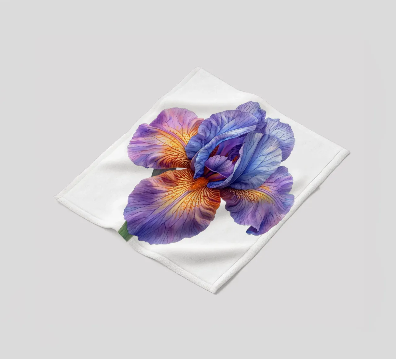 Fiore di iris 3 coperta in pile da Bold Blooms