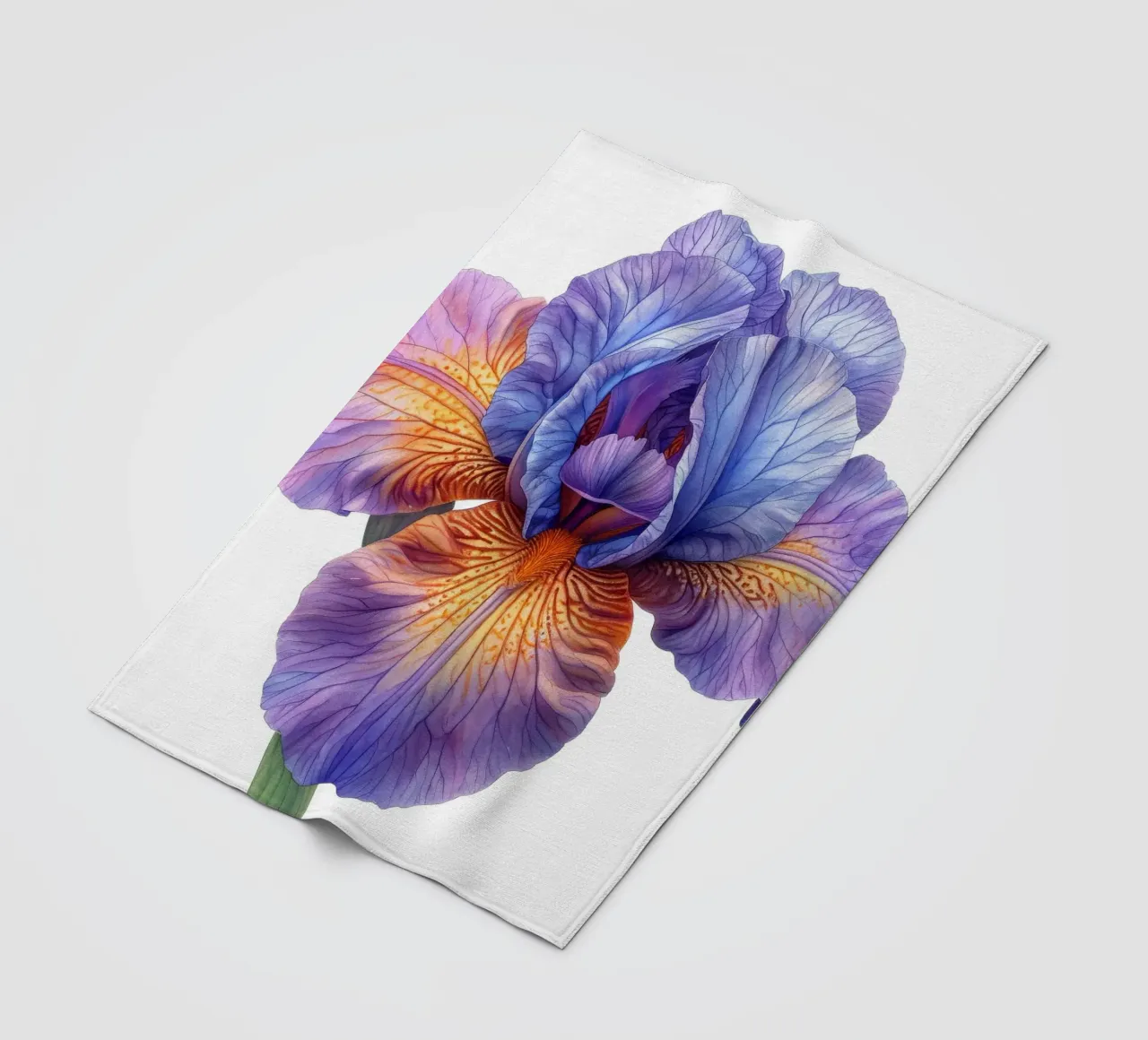 Fiore di iris 3 coperta in pile da Bold Blooms