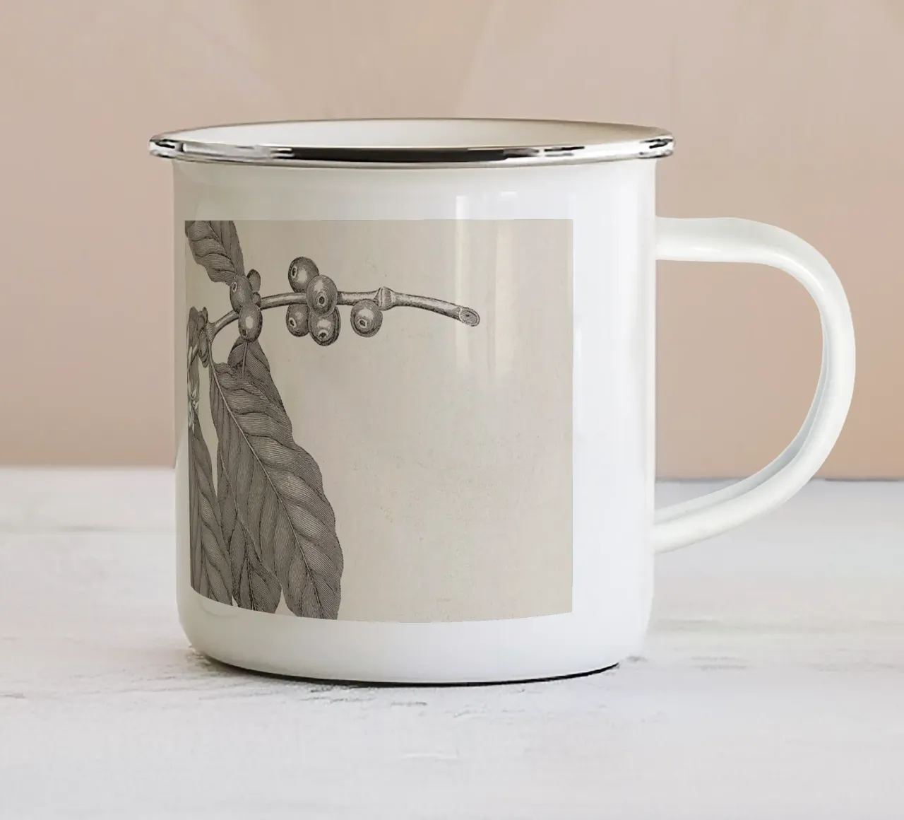 Coffee Branch Sketch no. 3 tazza in smalto da apoloprints