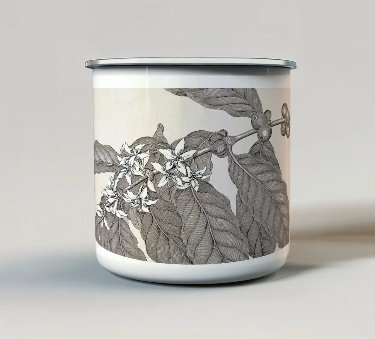 Coffee Branch Sketch no. 3 tazza in smalto da apoloprints