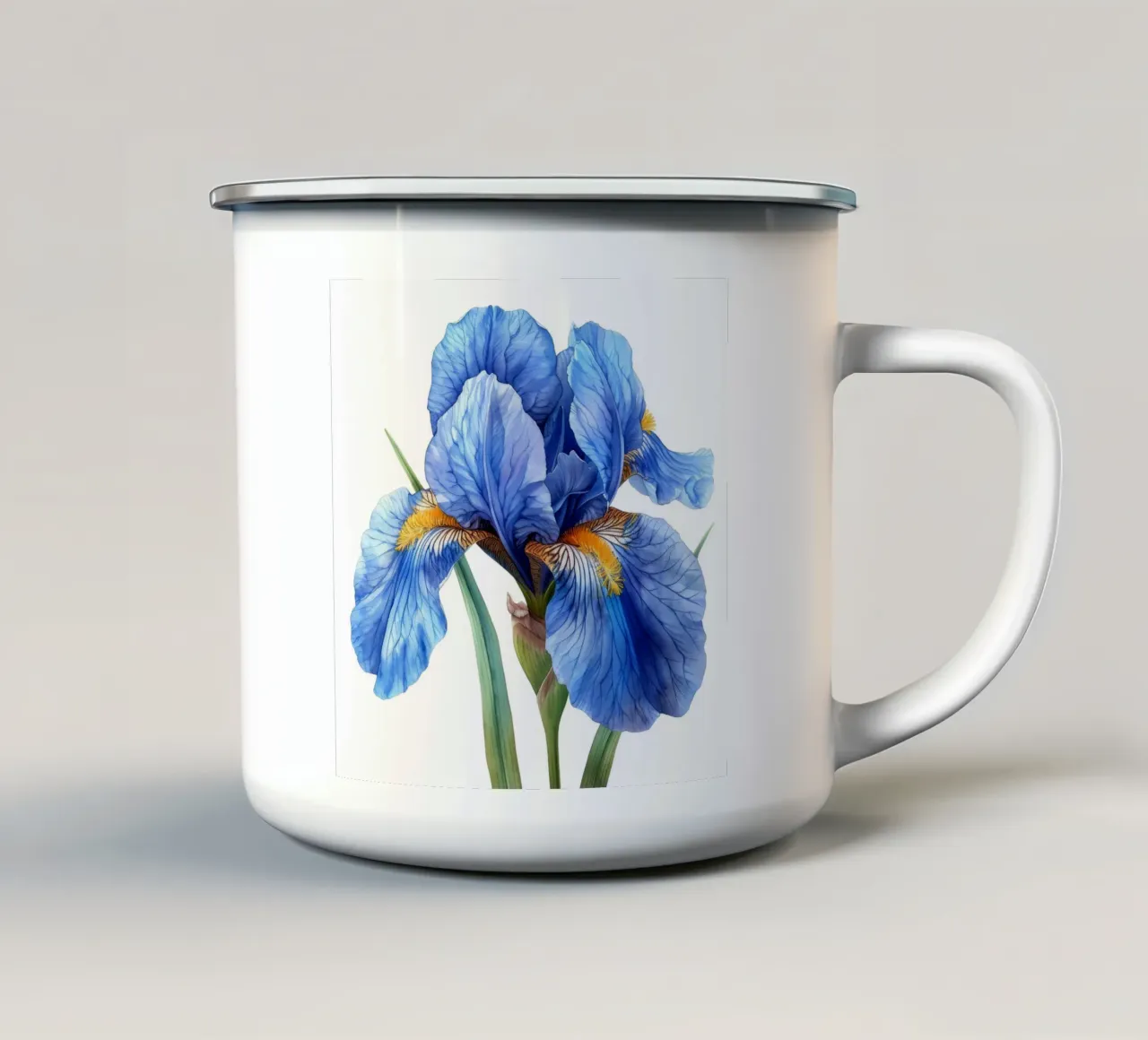 Fiore di iris 4 tazza in smalto da Bold Blooms