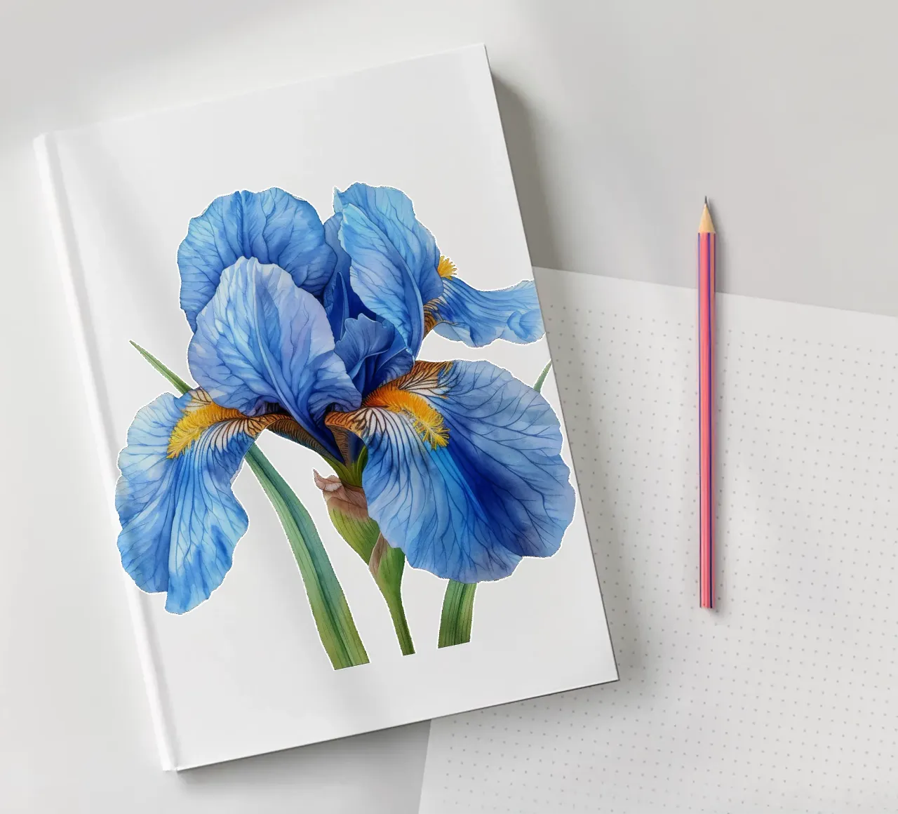 Iris Flower 4 notebook by Bold Blooms
