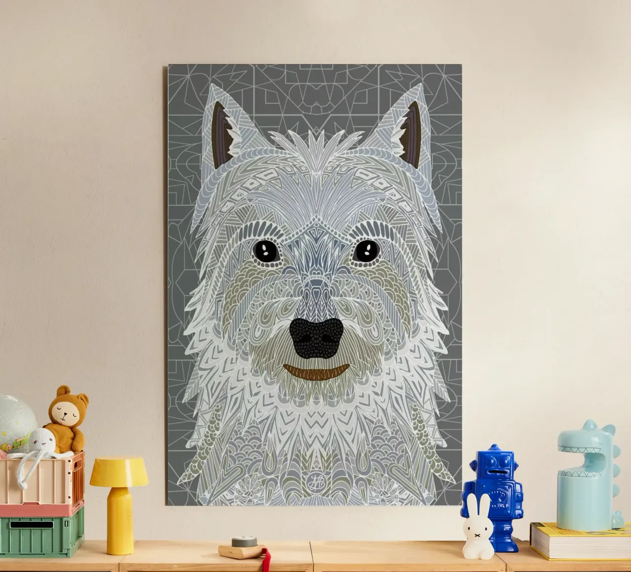 Westie forex-plaat van Angelika Parker