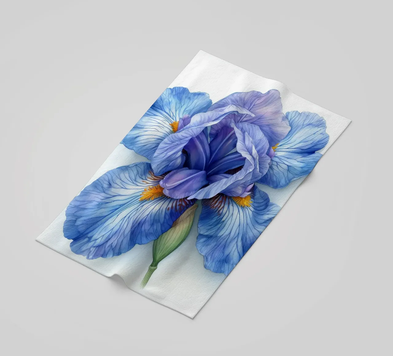 Fiore di iris 1 telo mare da Bold Blooms