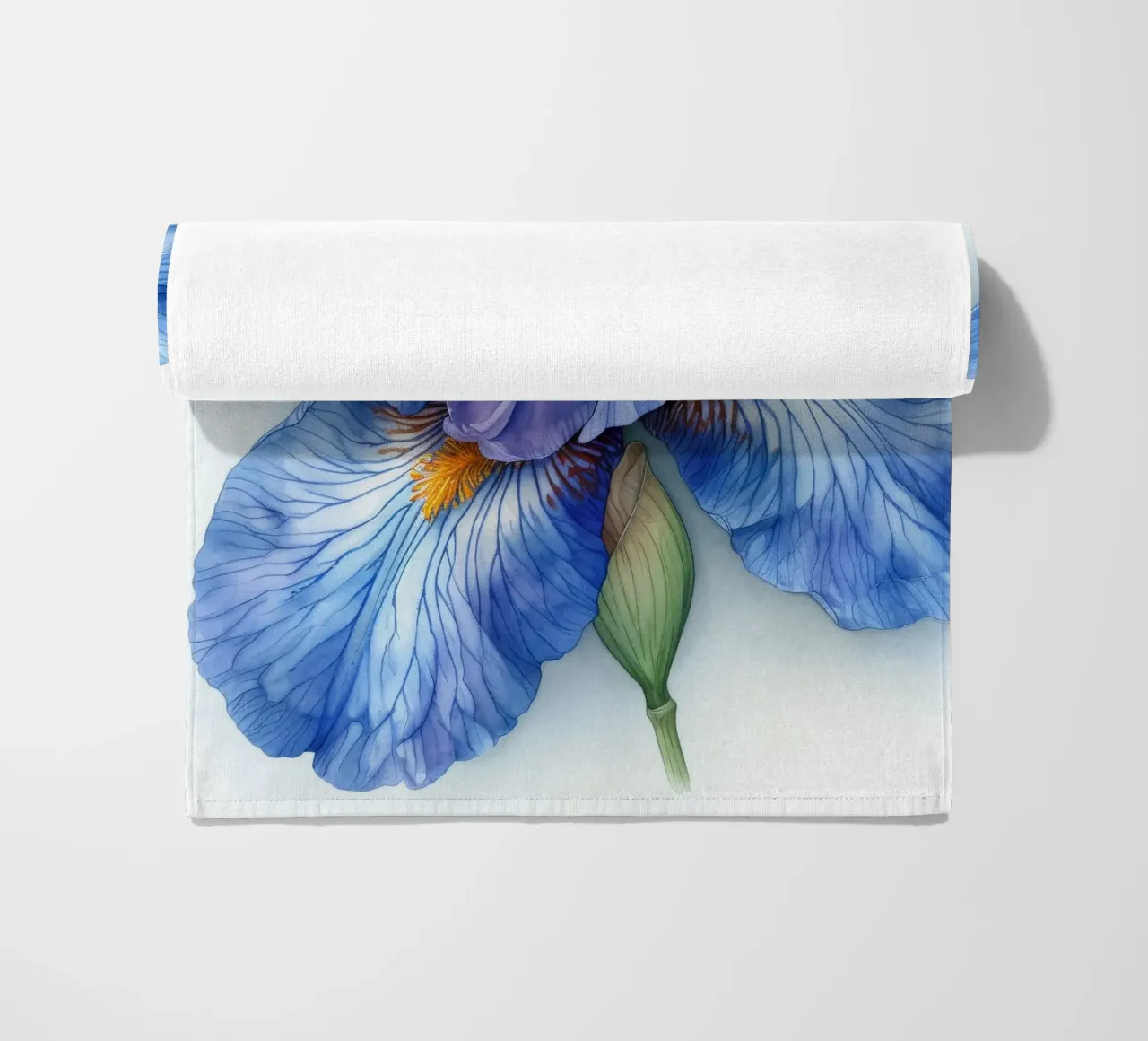 Fiore di iris 1 telo mare da Bold Blooms