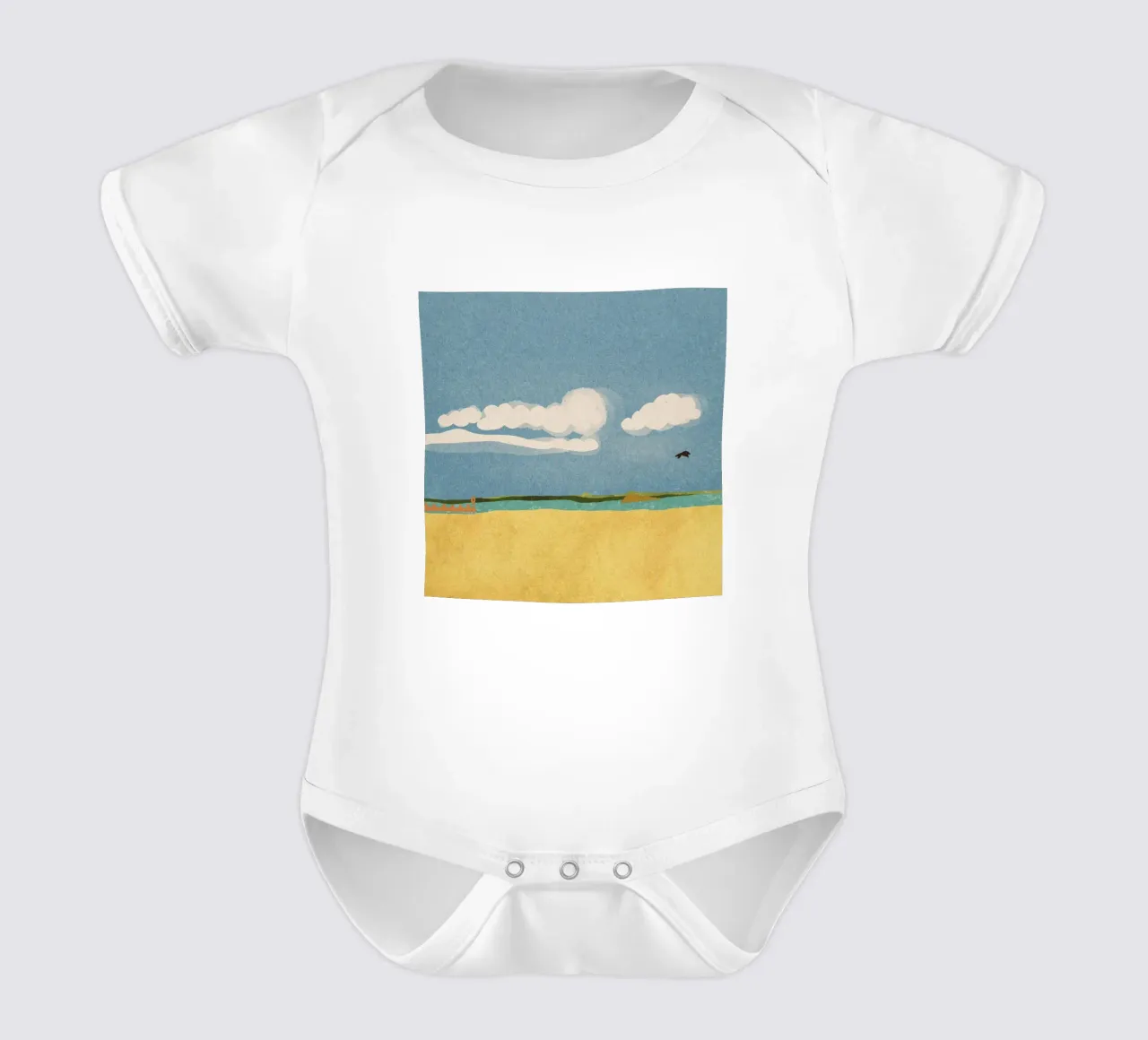 Portobello short-sleeve baby romper by GigiRosado