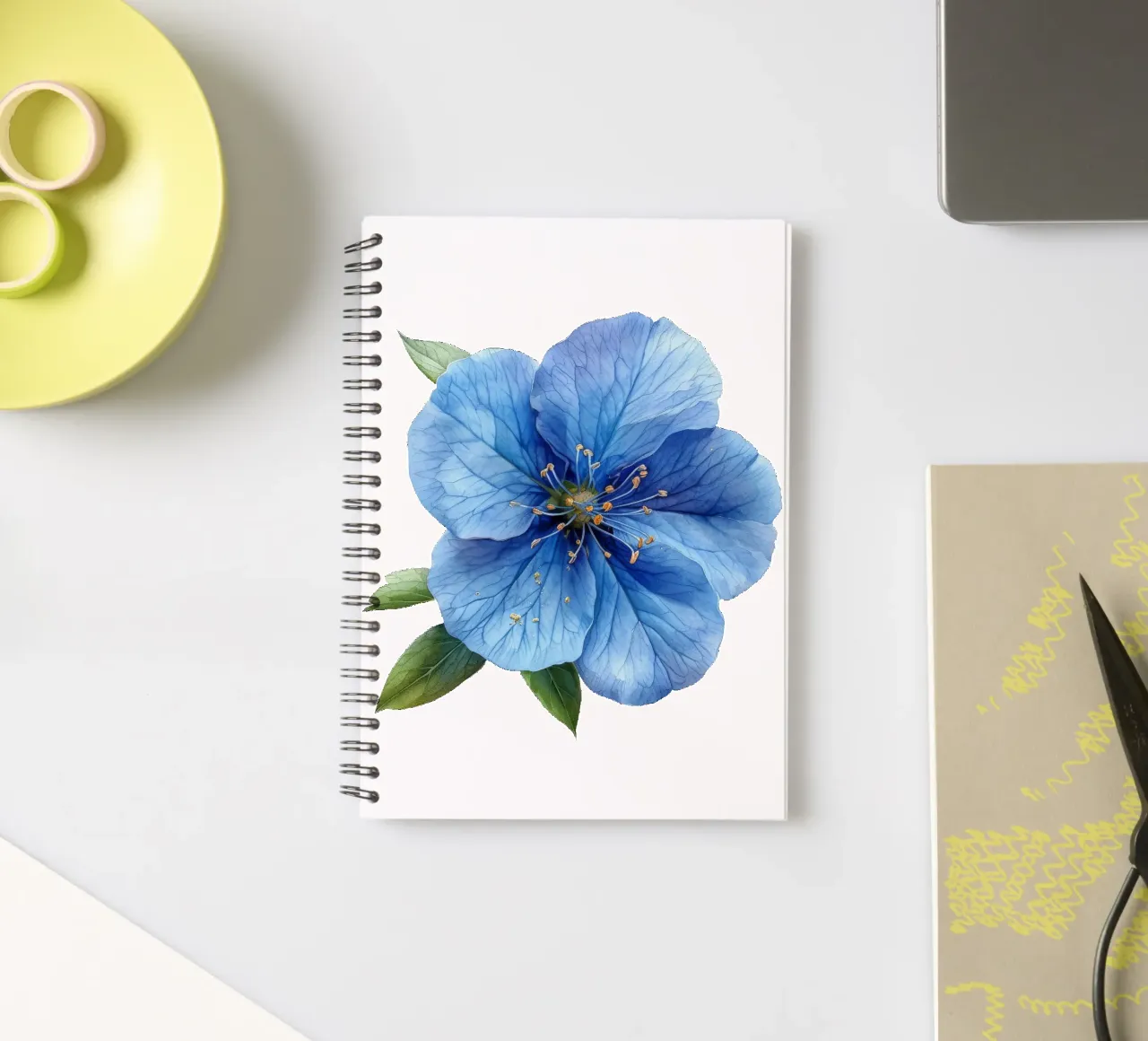 Jacobs Ladder Flower 2 spiral notebook by Bold Blooms