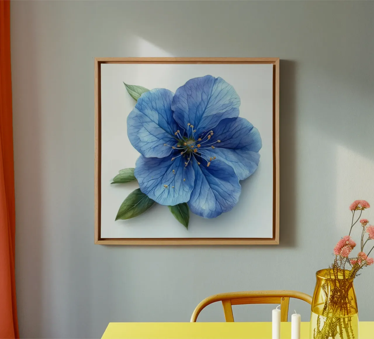 Jacobs Ladder Flower 2 canvas by Bold Blooms
