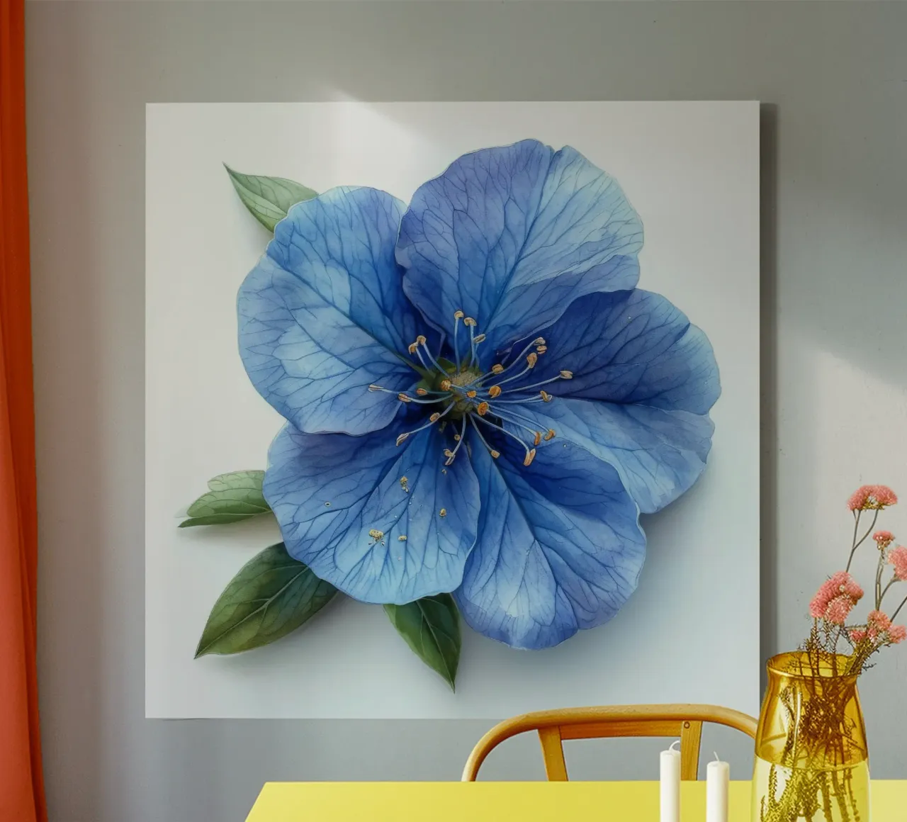 Jacobs Ladder Flower 2 canvas by Bold Blooms