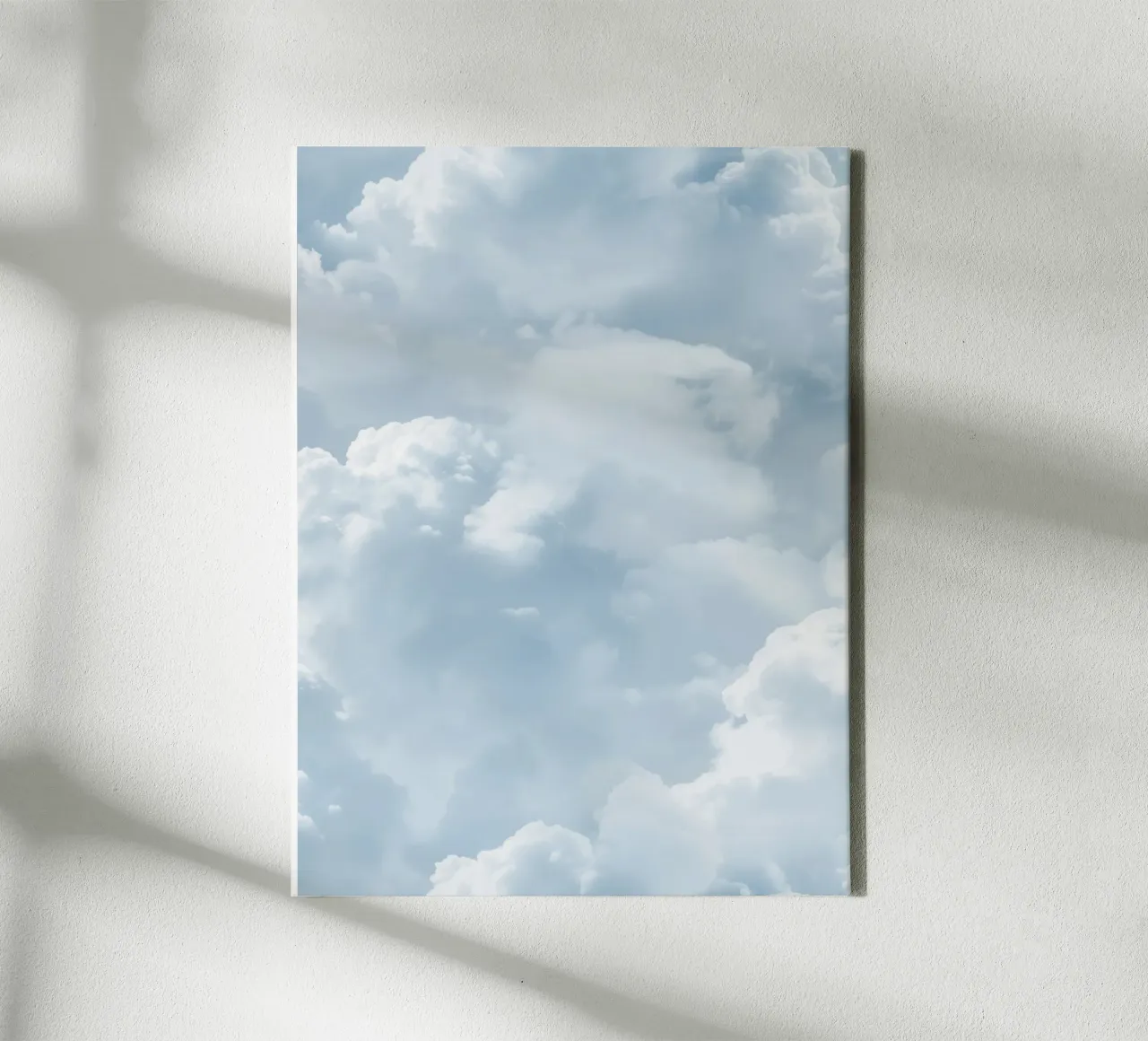 Cielo blu Nuvole astratte Boho Spirituale Estate Yoga Calma Arte tela con Cornice a cassetta da Gentle Echoes Art