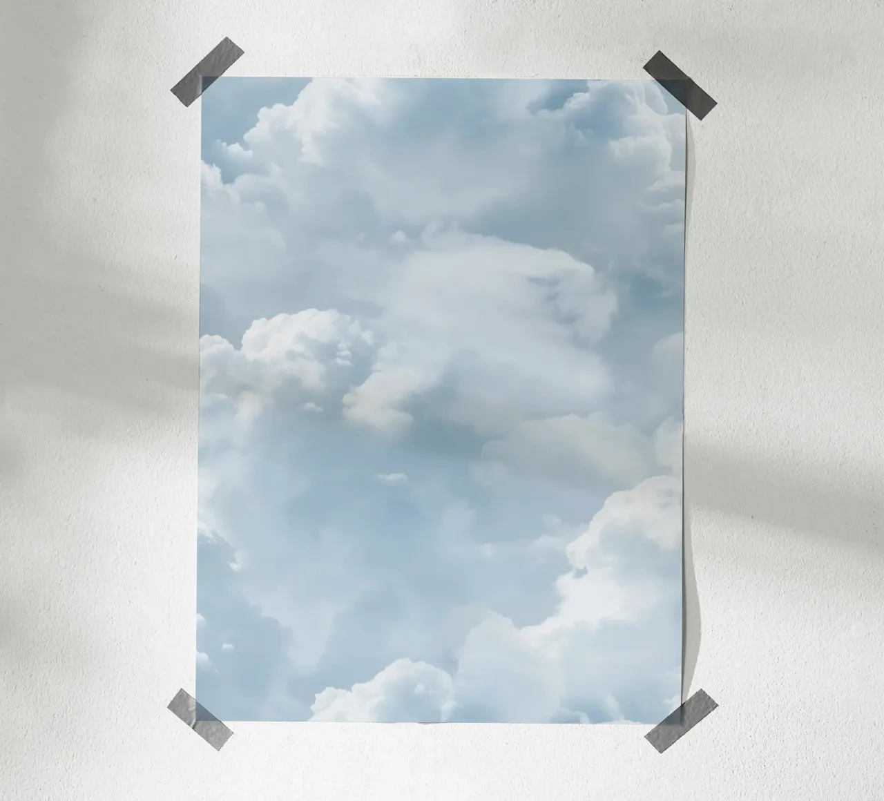 Cielo blu Nuvole astratte Boho Spirituale Estate Yoga Calma Arte poster da Gentle Echoes Art