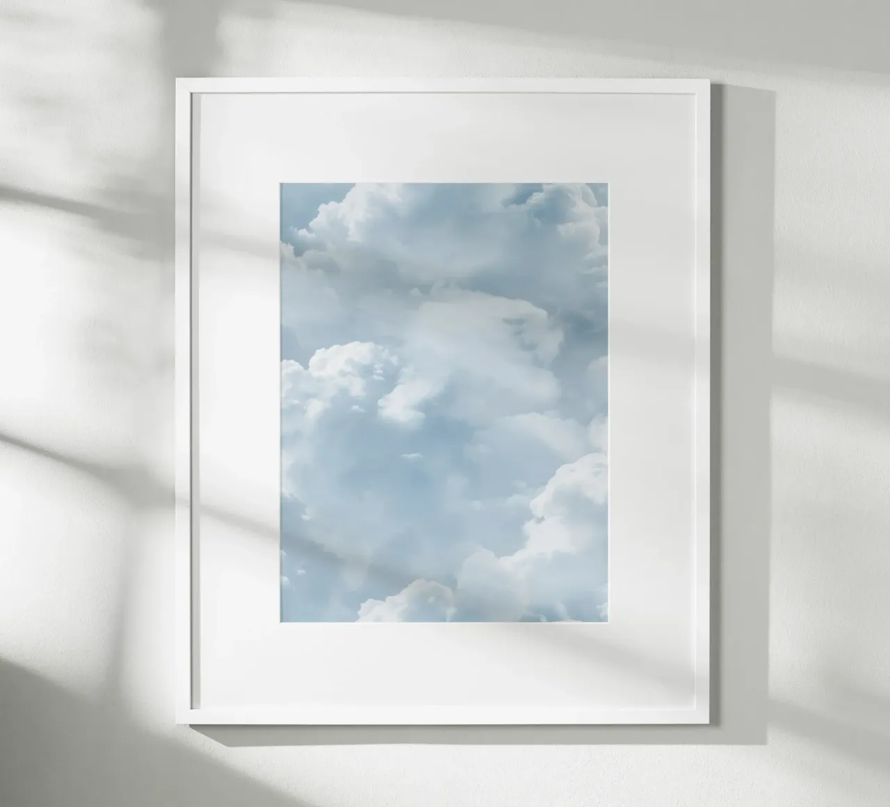 Cielo blu Nuvole astratte Boho Spirituale Estate Yoga Calma Arte poster da Gentle Echoes Art