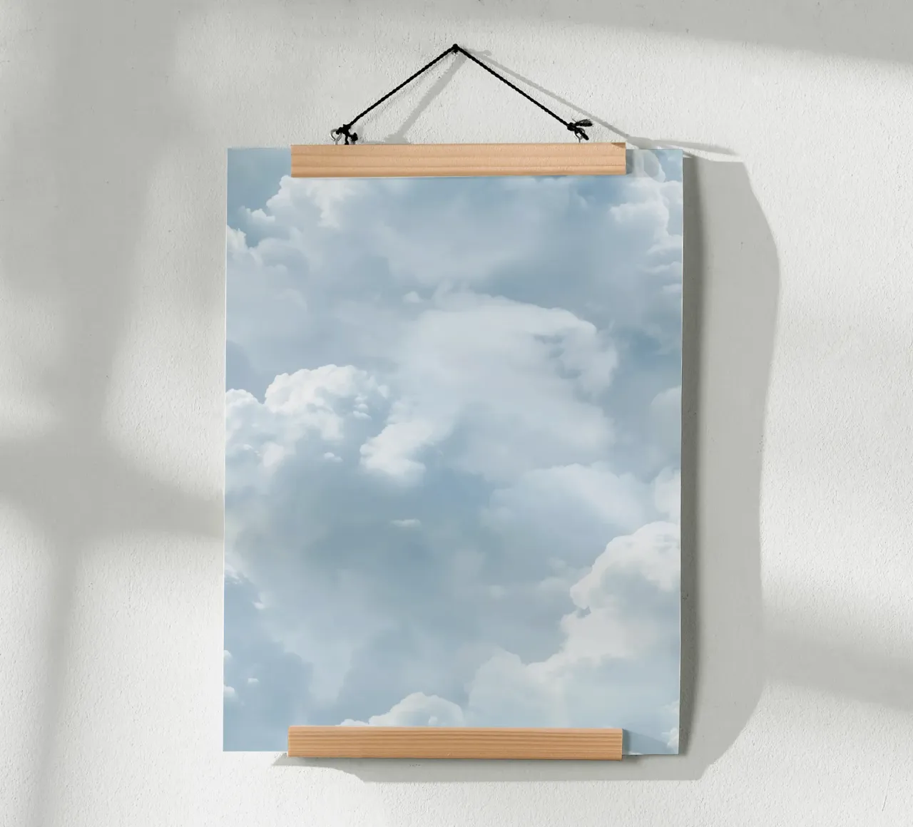 Cielo blu Nuvole astratte Boho Spirituale Estate Yoga Calma Arte poster da Gentle Echoes Art