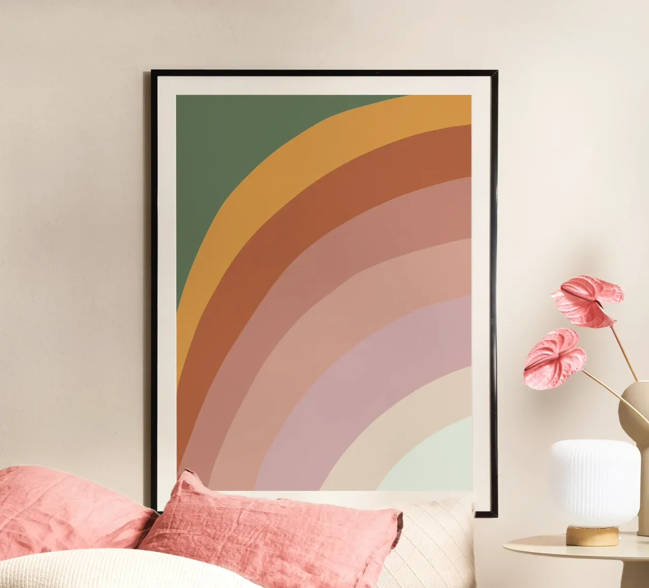 Rainbow II poster con telaio in alluminio da GigiRosado