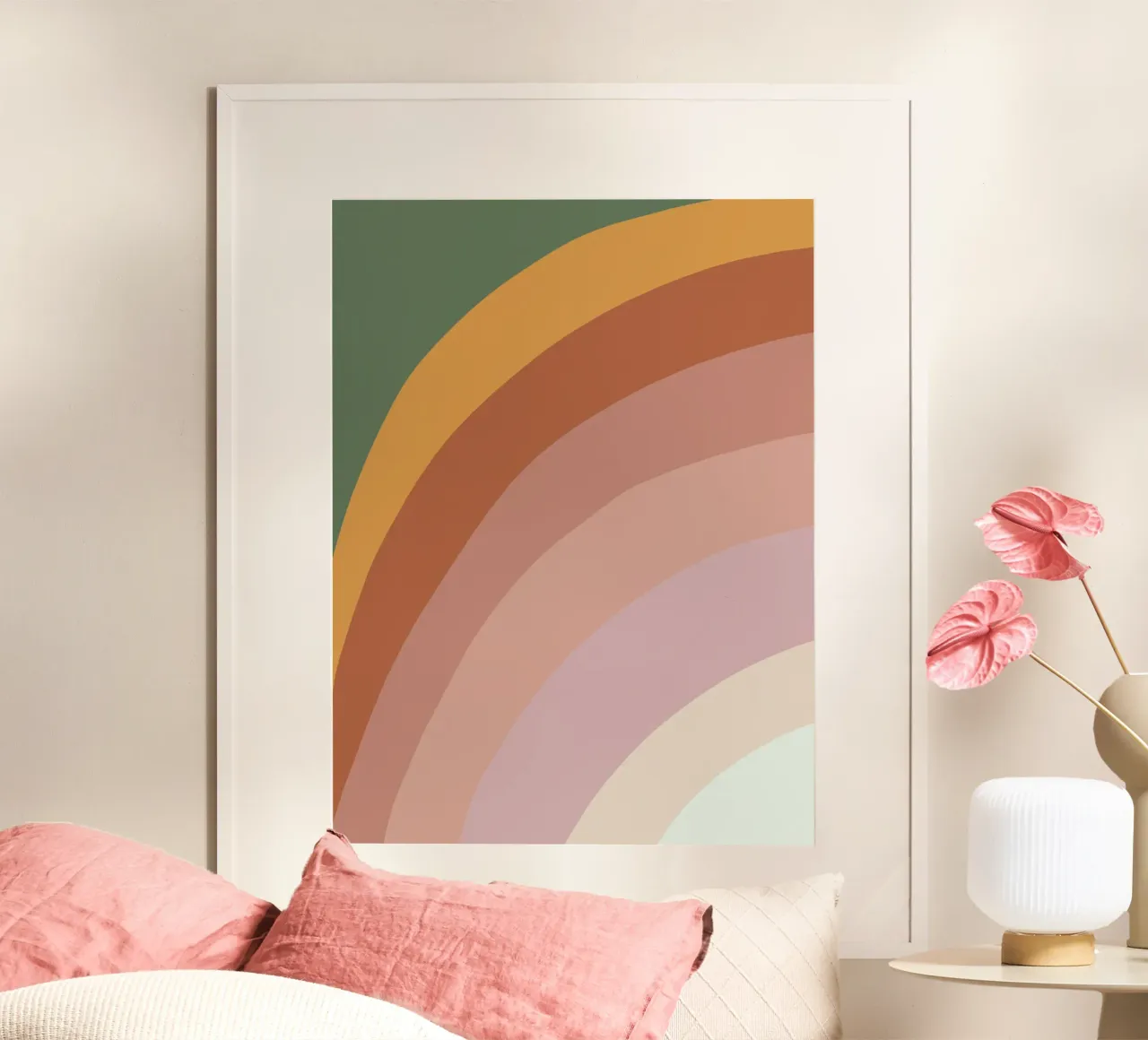 Rainbow II poster con telaio in alluminio da GigiRosado