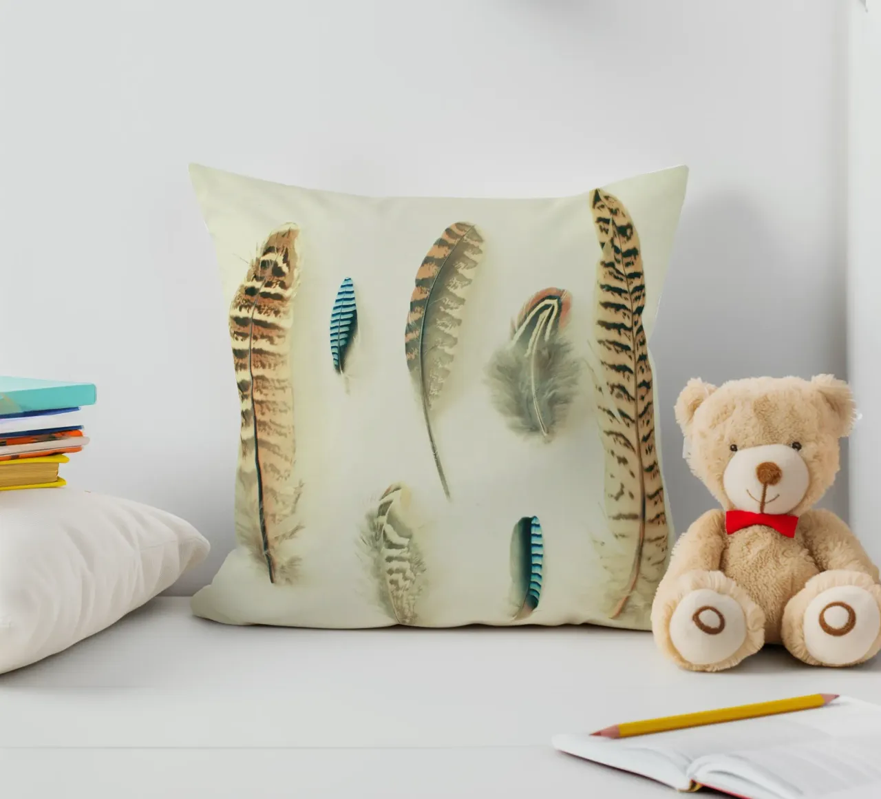 The Feather Collection decorative cushion by Cassia Beck Photography