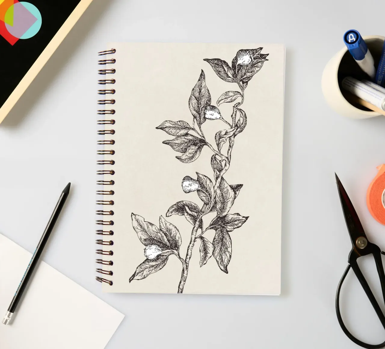 Pyrularia Botanical Sketch spiral notebook by apoloprints