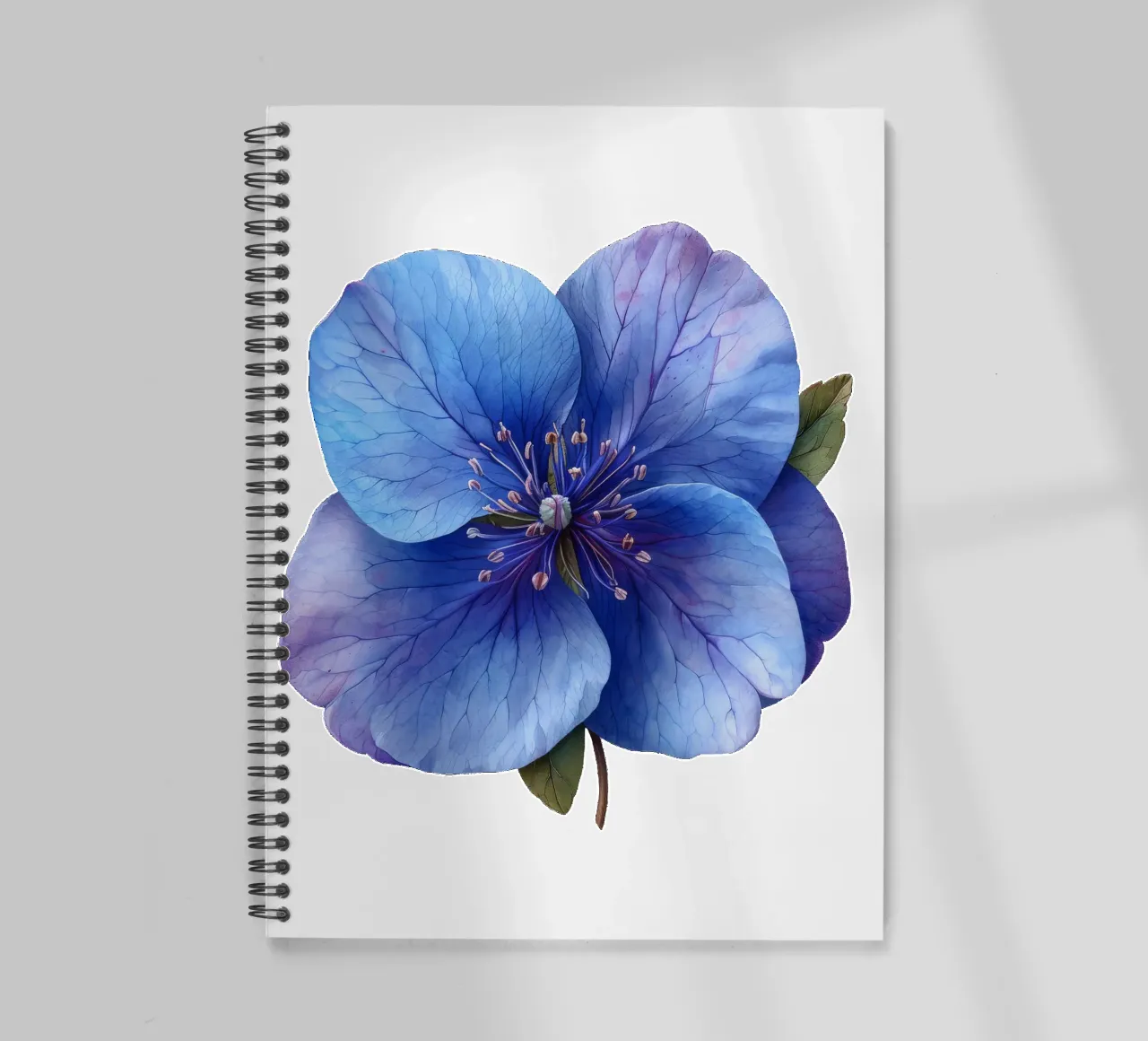 Jacobs Ladder Flower 4 spiral notebook by Bold Blooms