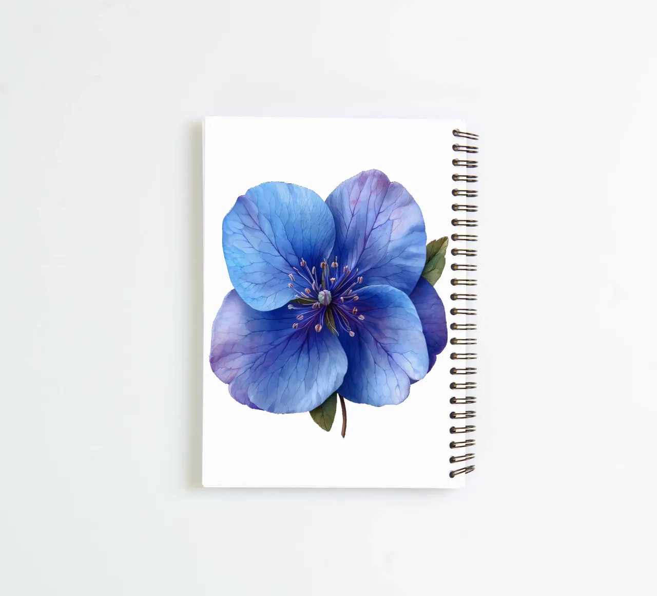 Jacobs Ladder Flower 4 spiral notebook by Bold Blooms
