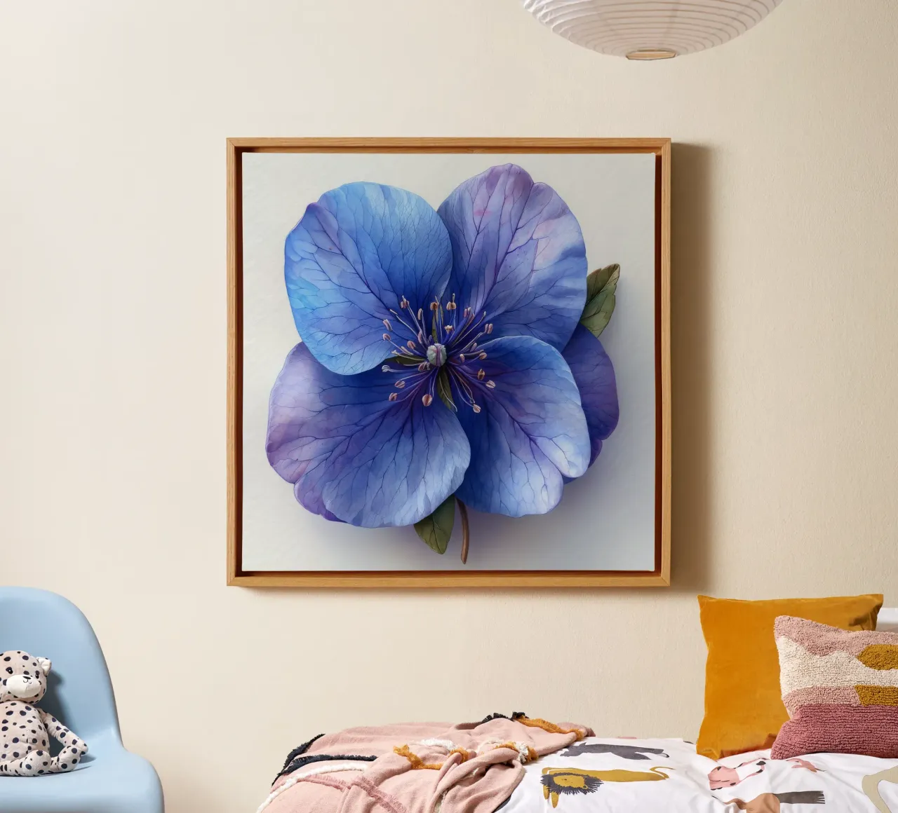 Jacobs Ladder Fiore 4 tela con Cornice a cassetta da Bold Blooms
