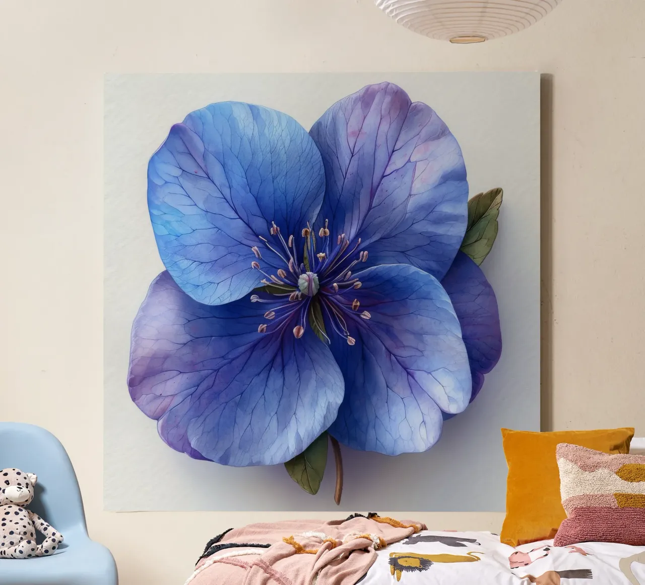 Jacobs Ladder Fiore 4 tela con Cornice a cassetta da Bold Blooms