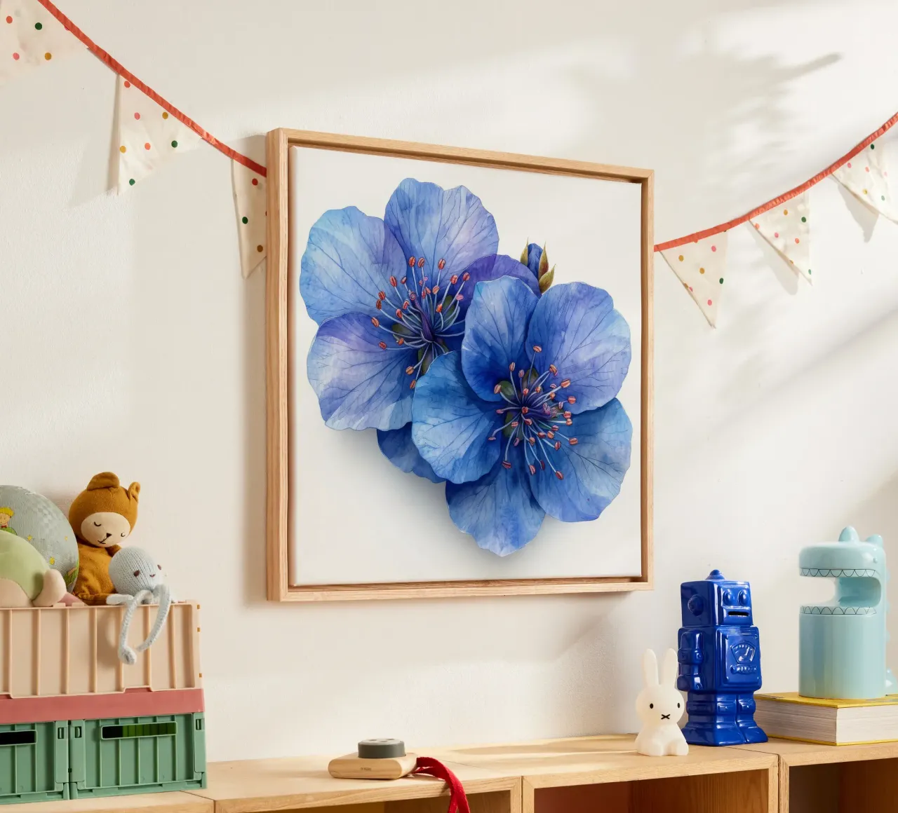 Jacobs Ladder Fiore 1 tela con Cornice a cassetta da Bold Blooms