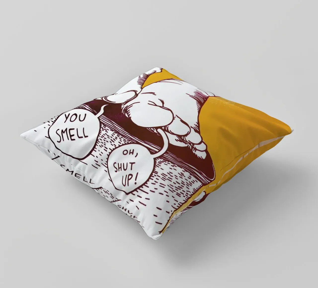 You Smell decorative cushion by Anna Fietta