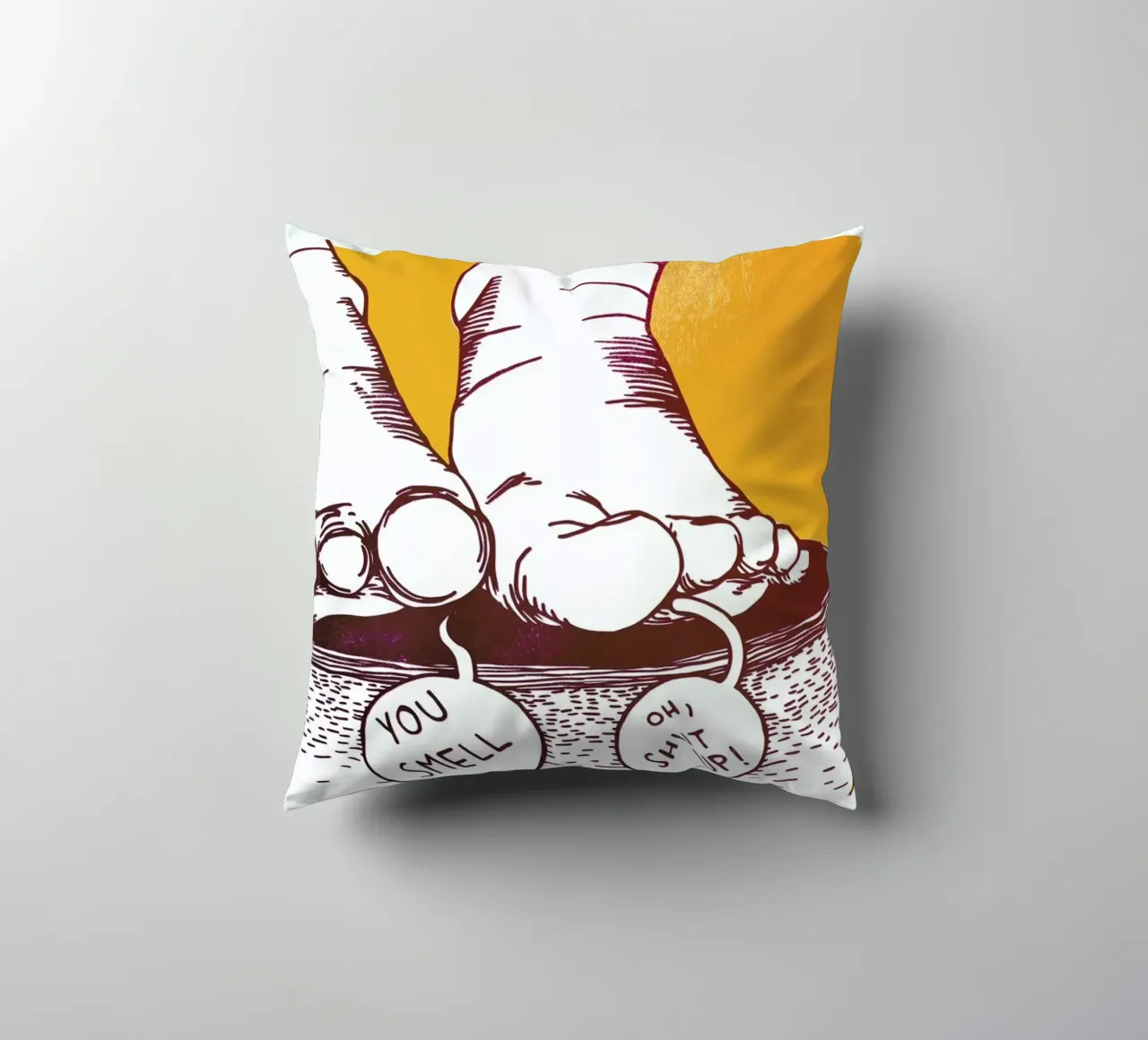 You Smell decorative cushion by Anna Fietta