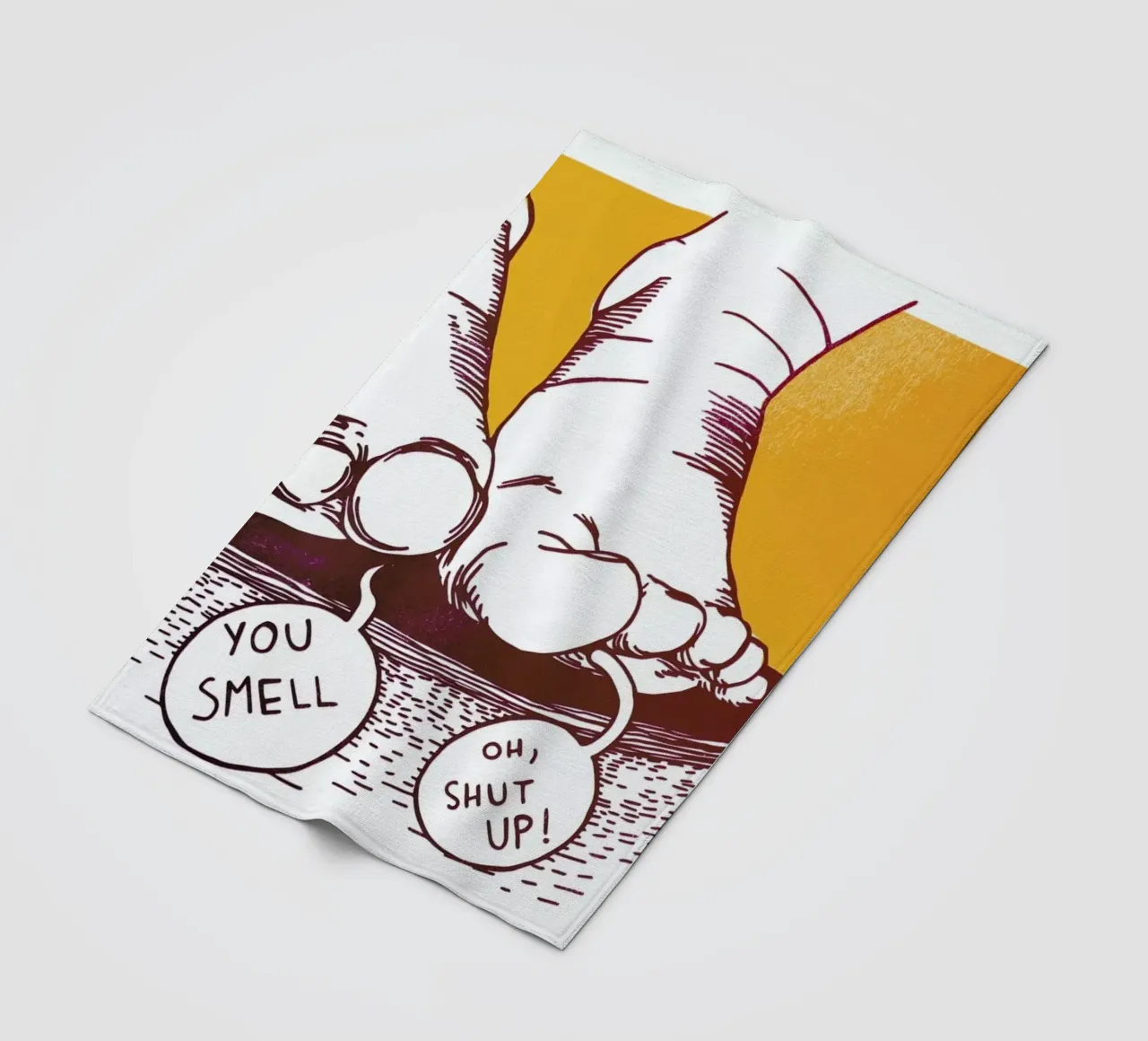 You Smell fleece blanket by Anna Fietta