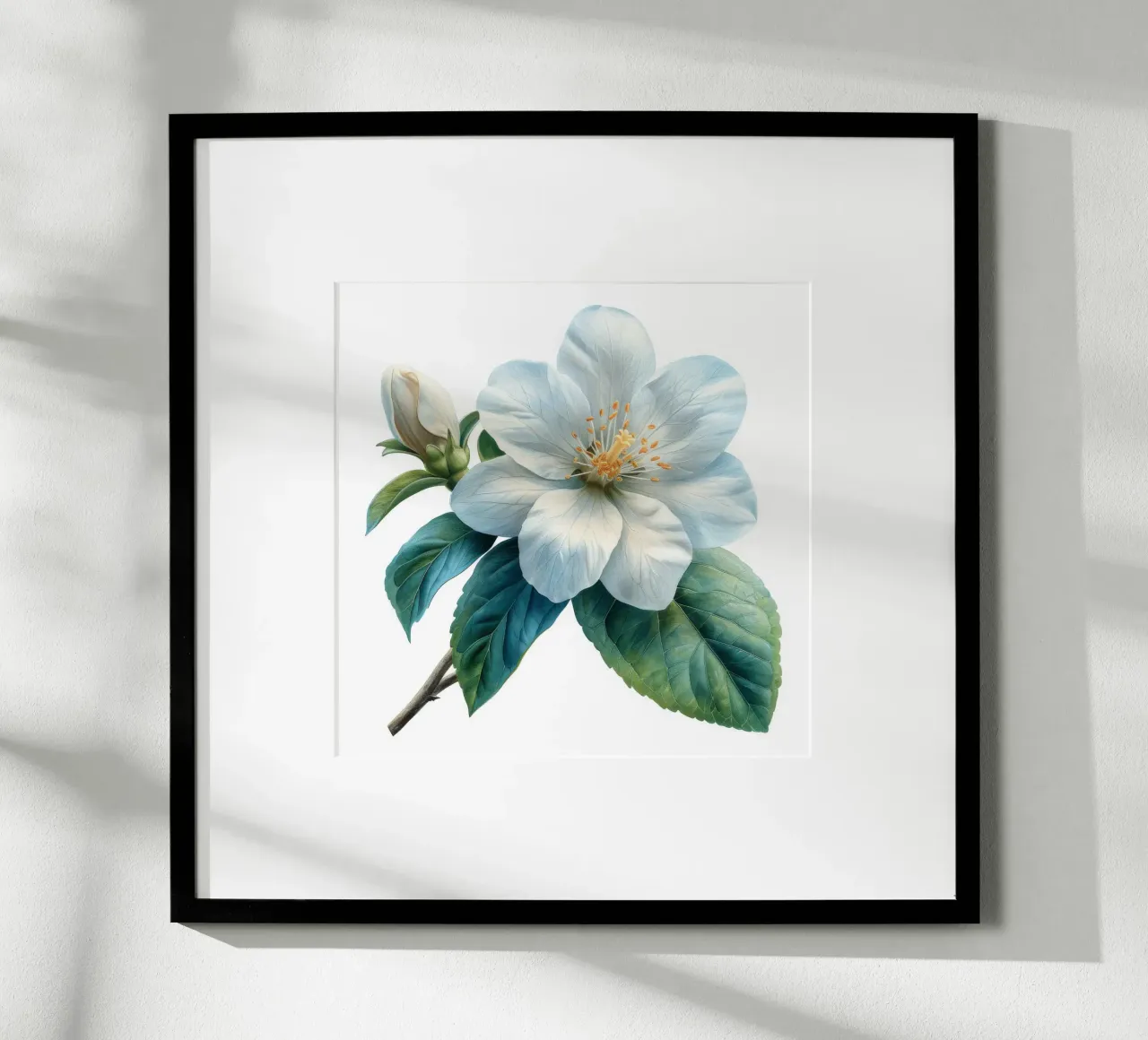 Fiore di gelsomino 3 poster con telaio in legno da Bold Blooms
