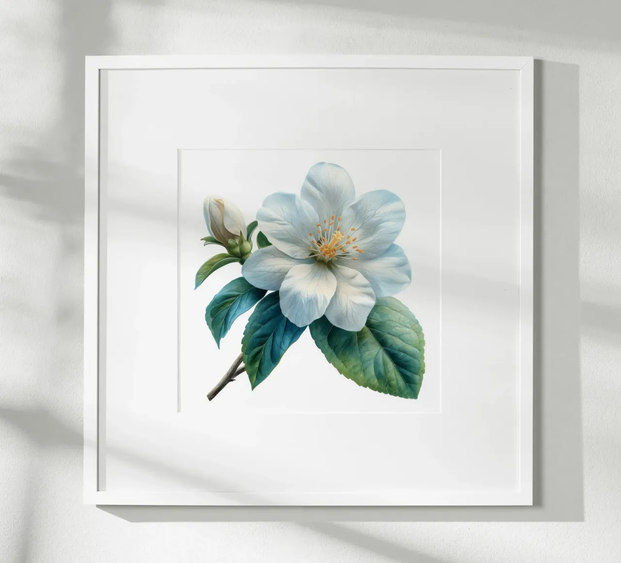 Fiore di gelsomino 3 poster con telaio in legno da Bold Blooms