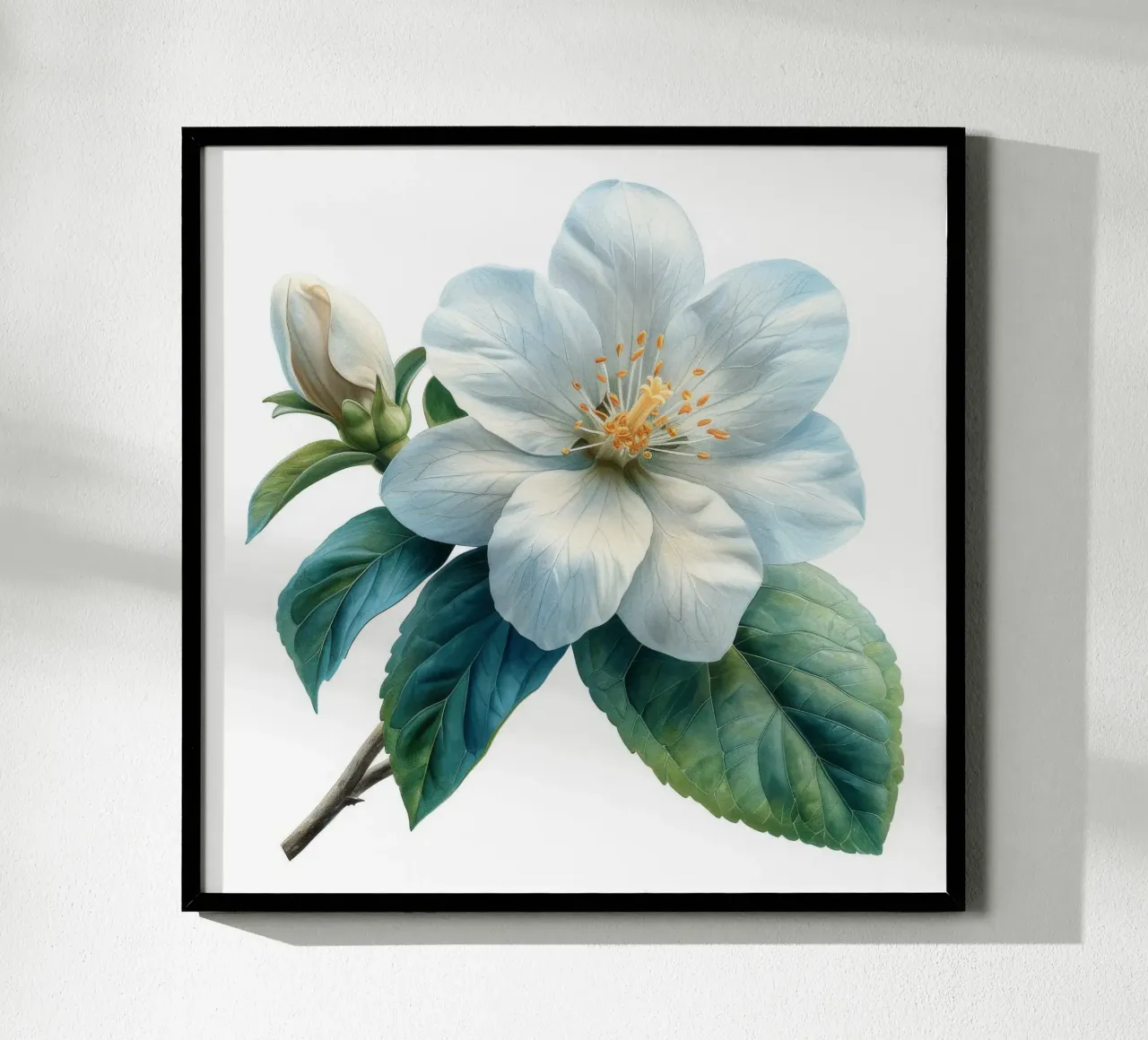 Fiore di gelsomino 3 poster con telaio in legno da Bold Blooms